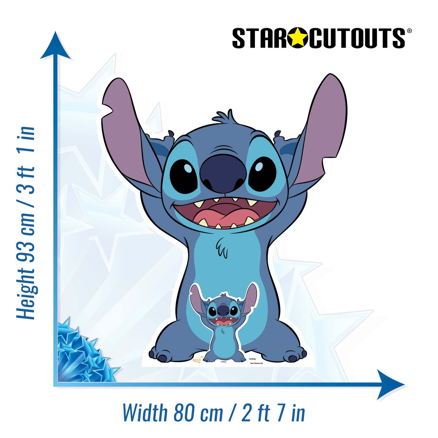 SC1689 Stitch (Standing) Cardboard Cut Out Height 93cm