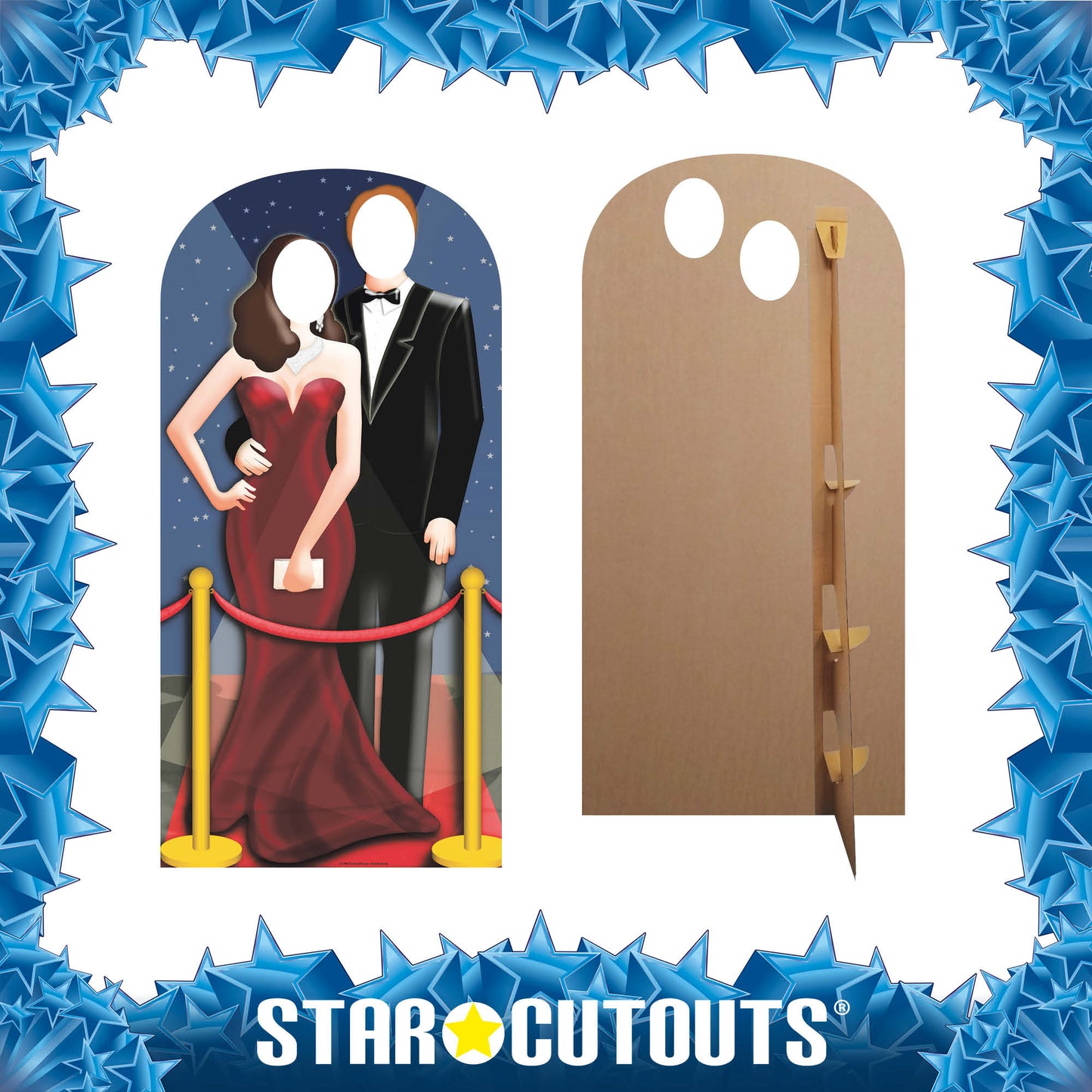 SC170 Red-Carpet/ Hollywood Couple Stand In Cardboard Cut Out Height 186cm