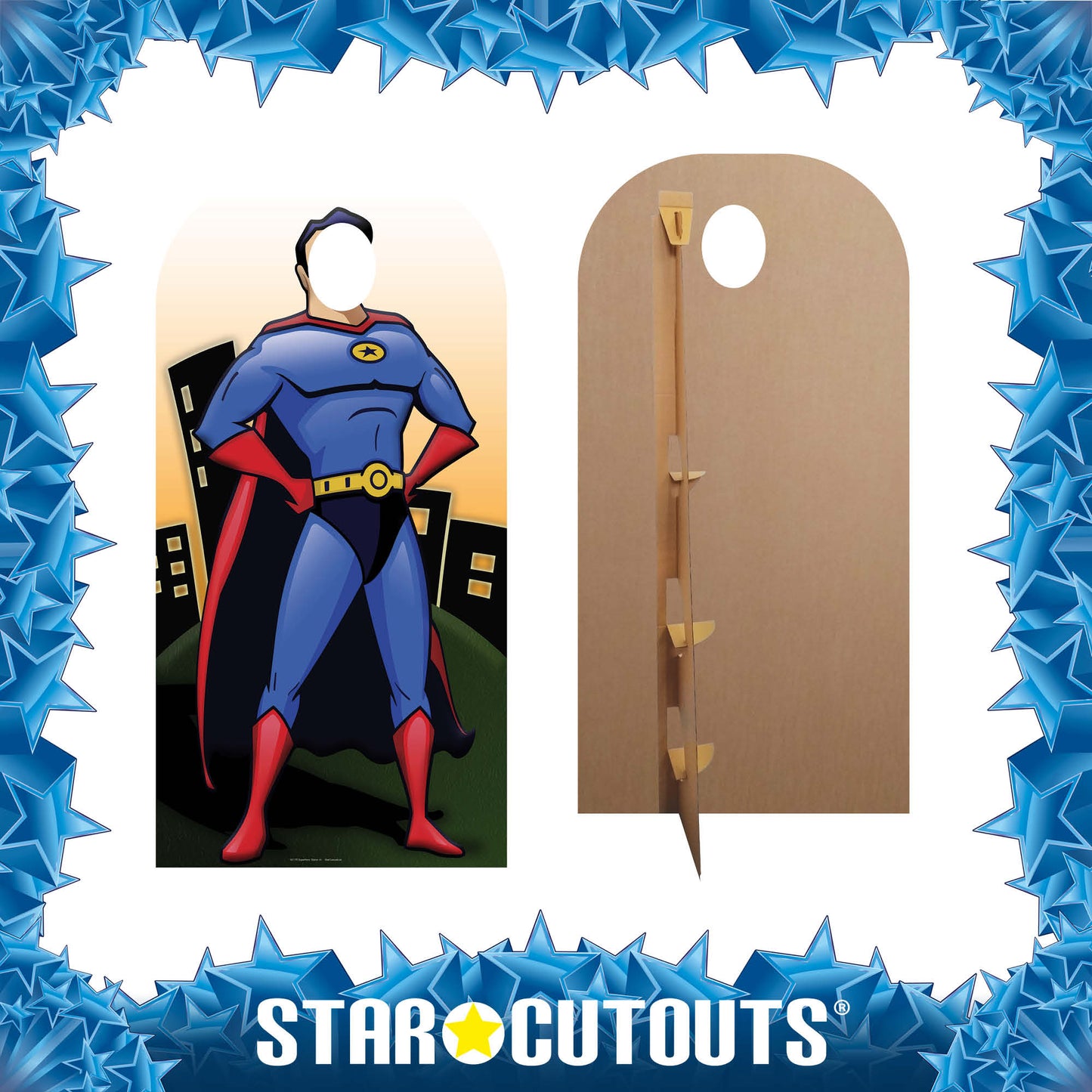 SC176 Star Cutouts Superhero 'Stand- In' Cardboard Cut Out Height 186cm