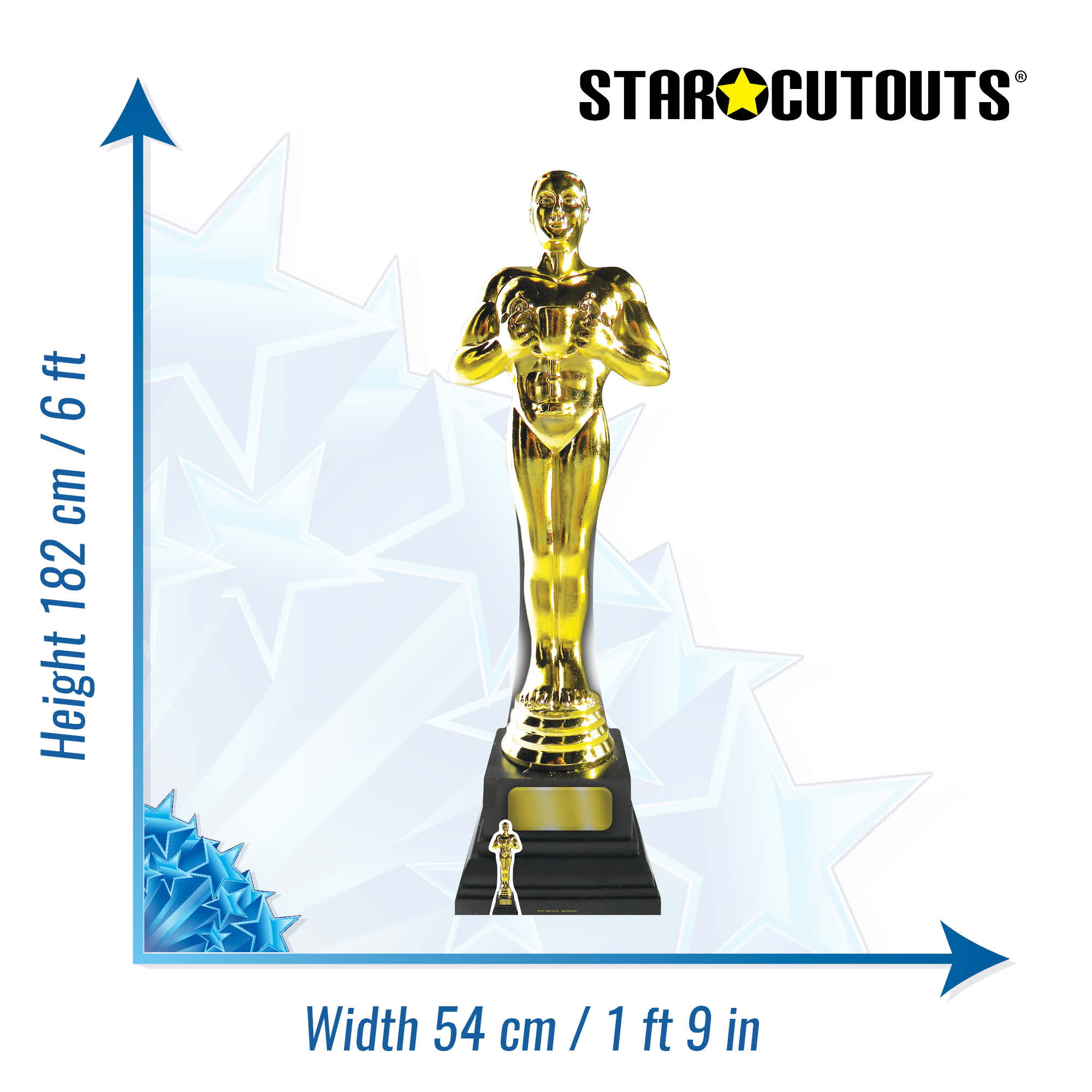 SC181 Golden Award cut-out Cardboard Cut Out Height 182cm – Star Cutouts