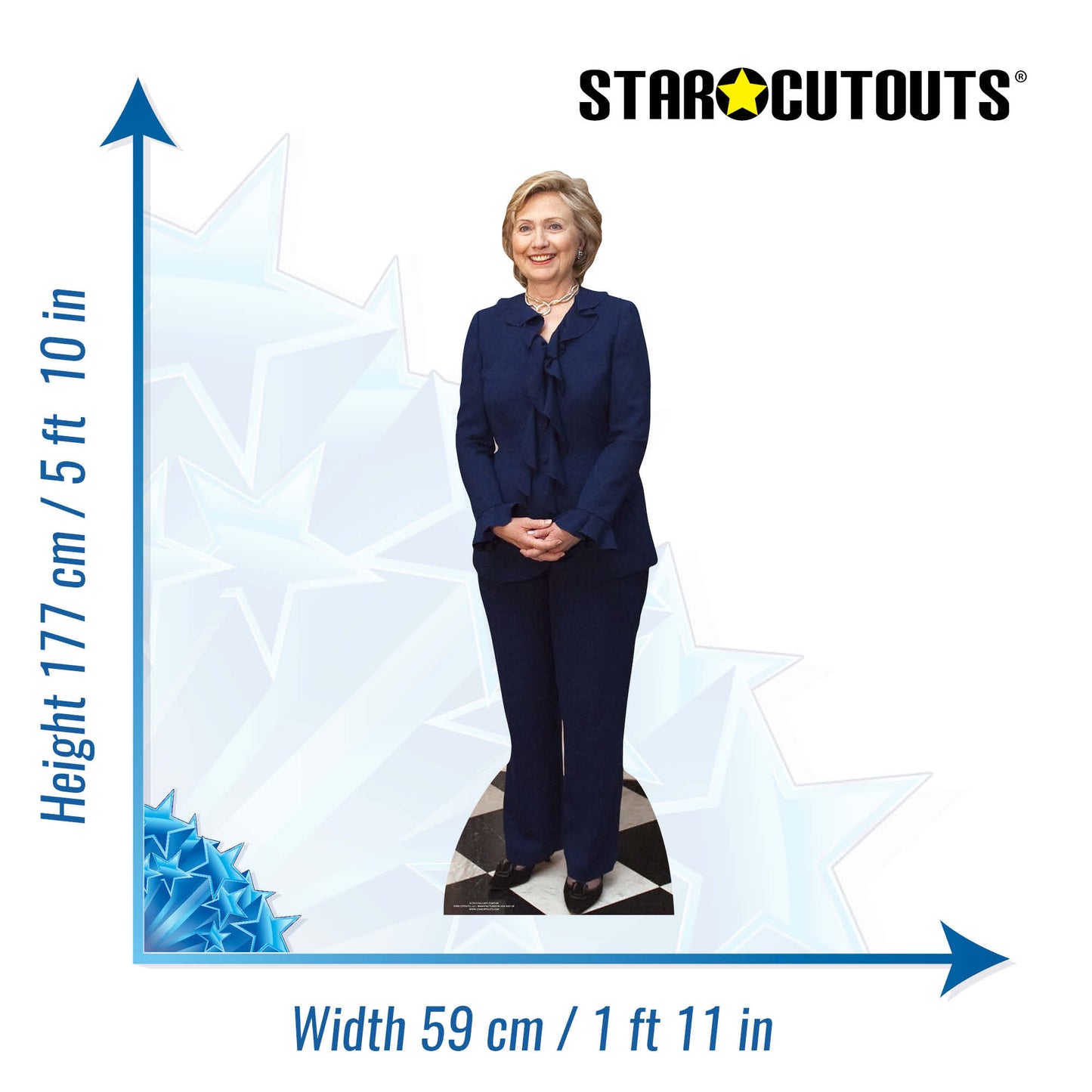 SC2015 Hillary Clinton Cardboard Cut Out Height 177cm