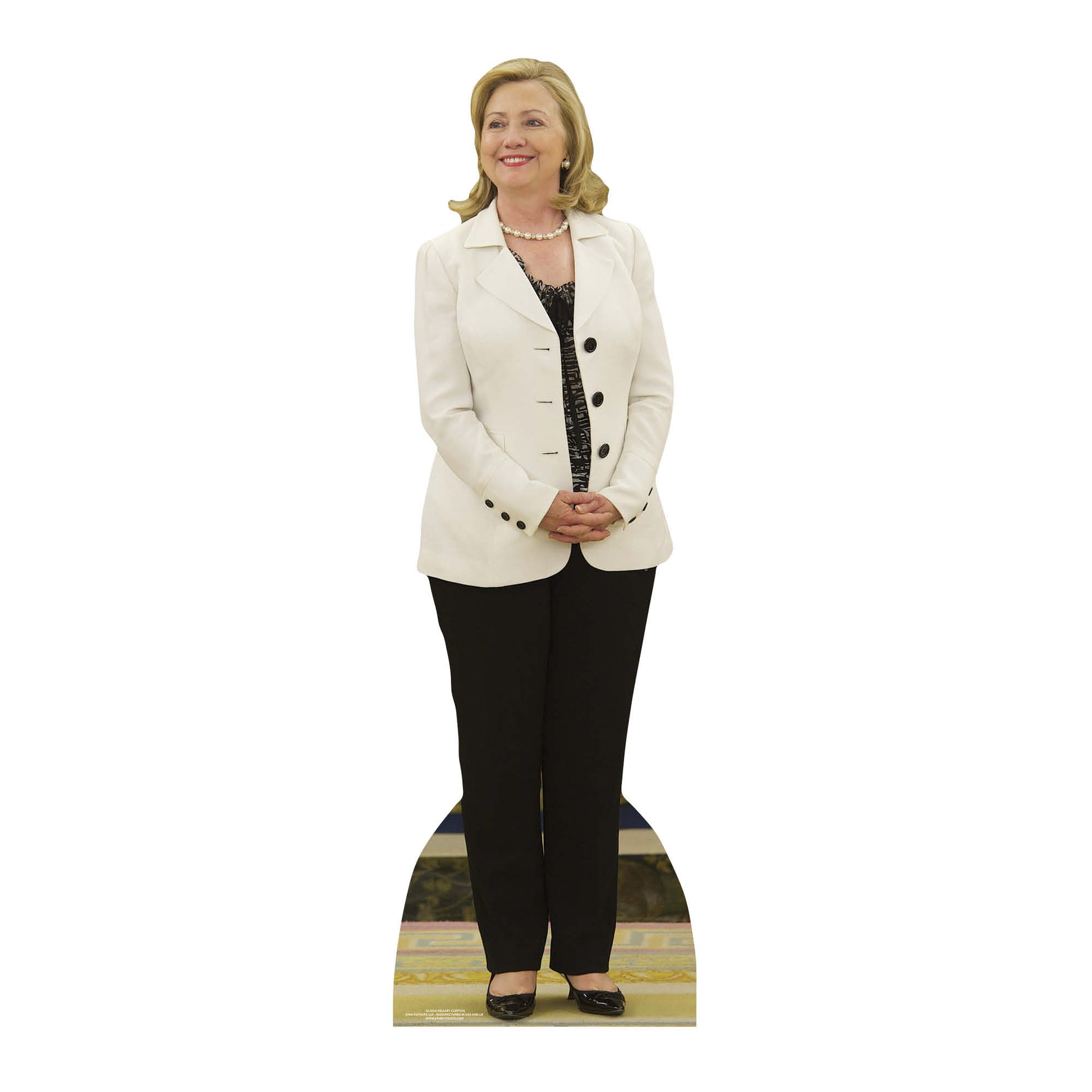 SC2016 Hillary Clinton - White Jacket Cardboard Cut Out Height