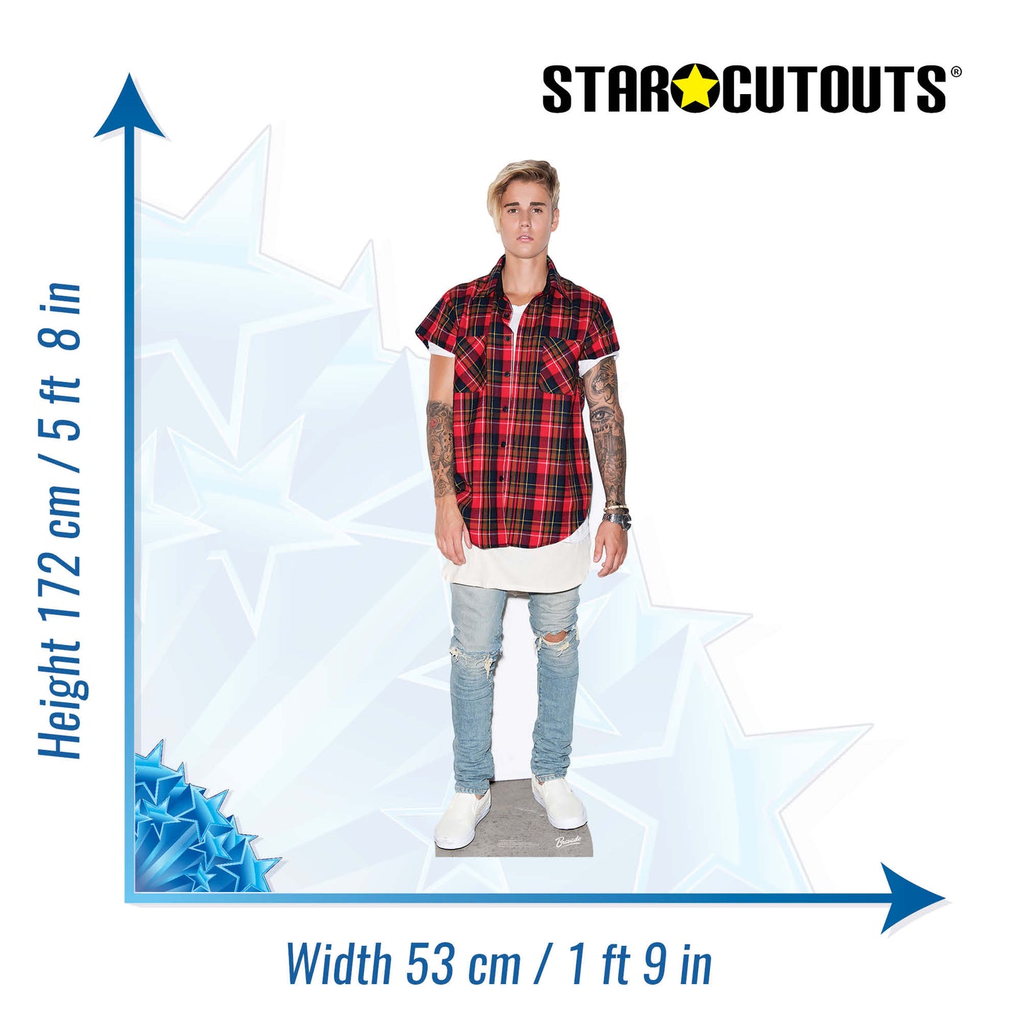 SC2019 Justin Bieber - Black & Red Shirt Height 172cm