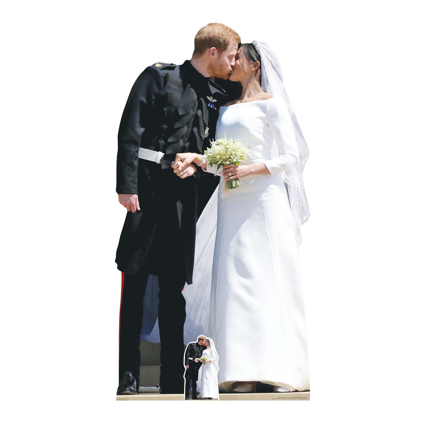 SC2076 Prince Harry and Meghan Royal Wedding Couple First Kiss Cardboard Cut Out Height 184cm