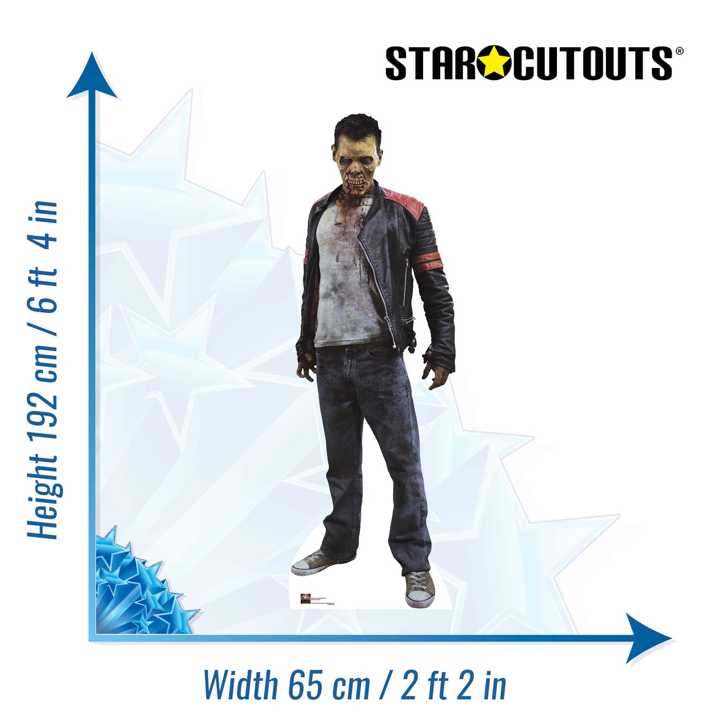 SC359 The Biter - Zombie Cardboard Cut Out Height 192cm