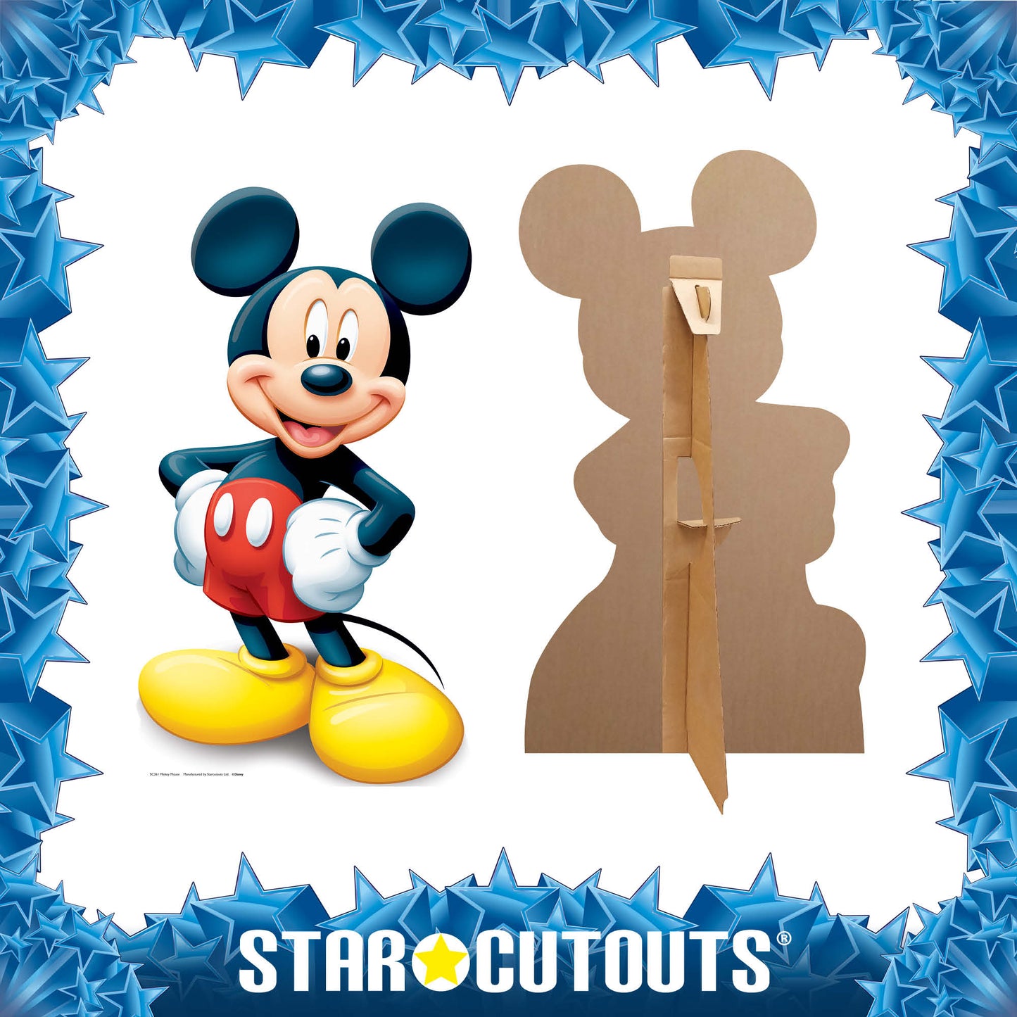 SC361 Mickey Mouse (Star Mini Cut-out) Cardboard Cut Out Height 88cm