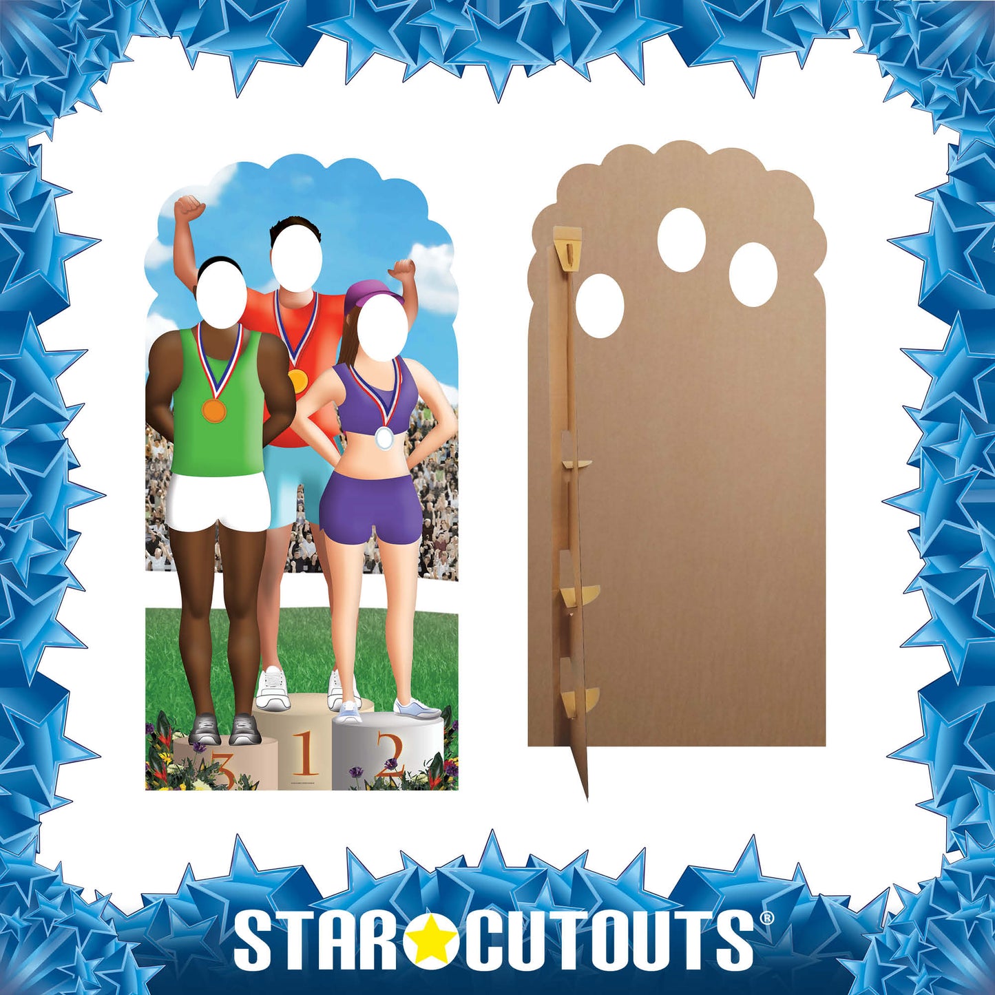 SC362 Track & Field Games Stand-In Cardboard Cut Out Height 195cm