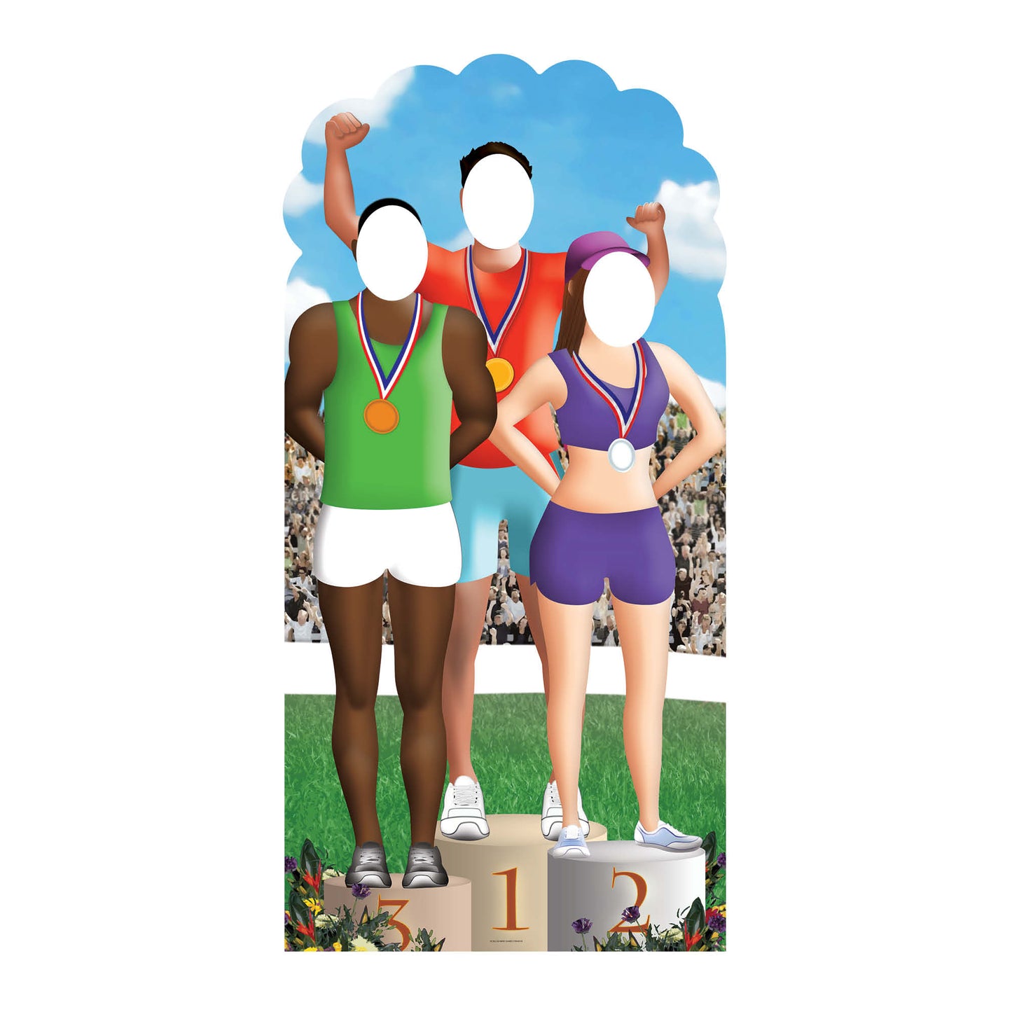 SC362 Track & Field Games Stand-In Cardboard Cut Out Height 195cm