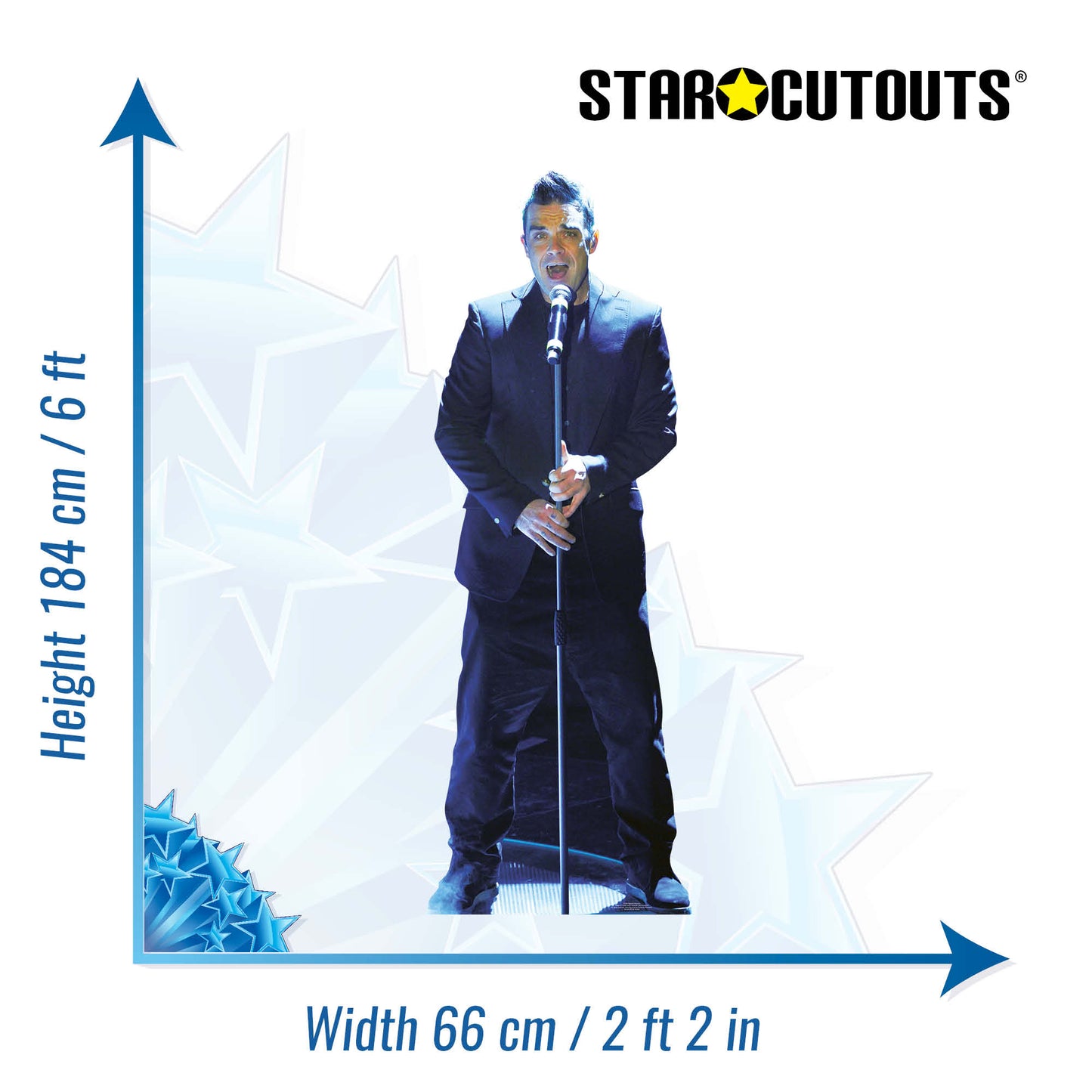 CS389 Robbie Williams Height 184cm Lifesize Cardboard Cutout