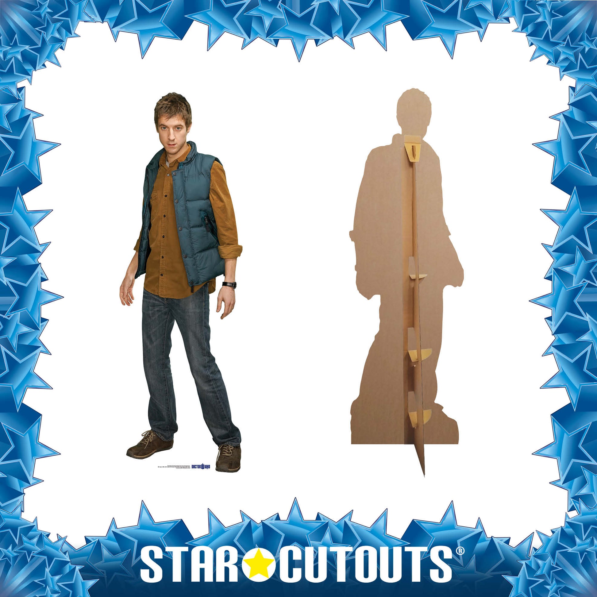 Rory - Body Warmer Cardboard Cut Out Height 182cm - Star Cutouts