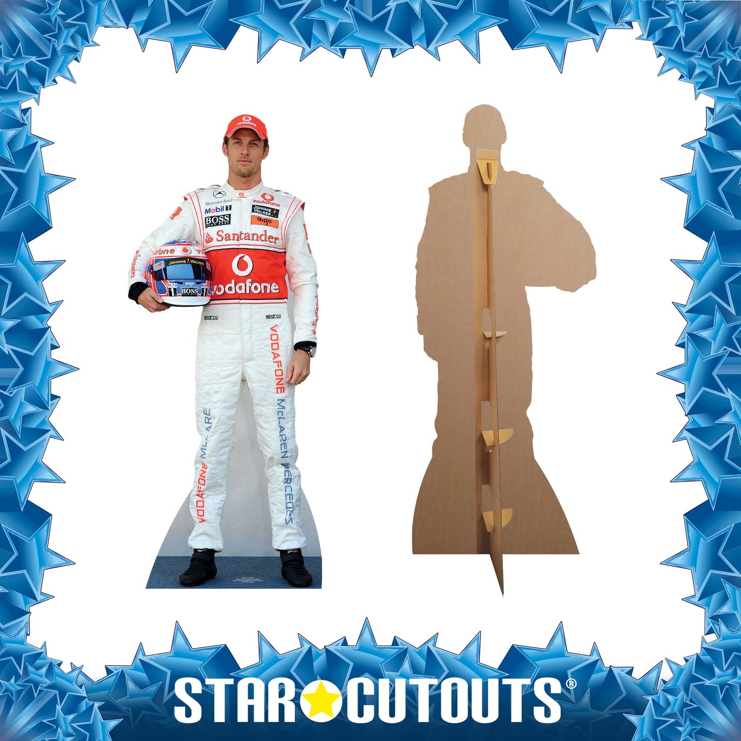 CS429 Jenson Button Height 184cm Lifesize Cardboard Cutout