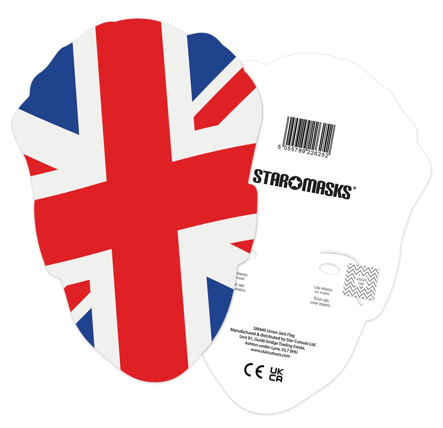 SM440 Union Jack  Star Party Single Face Mask