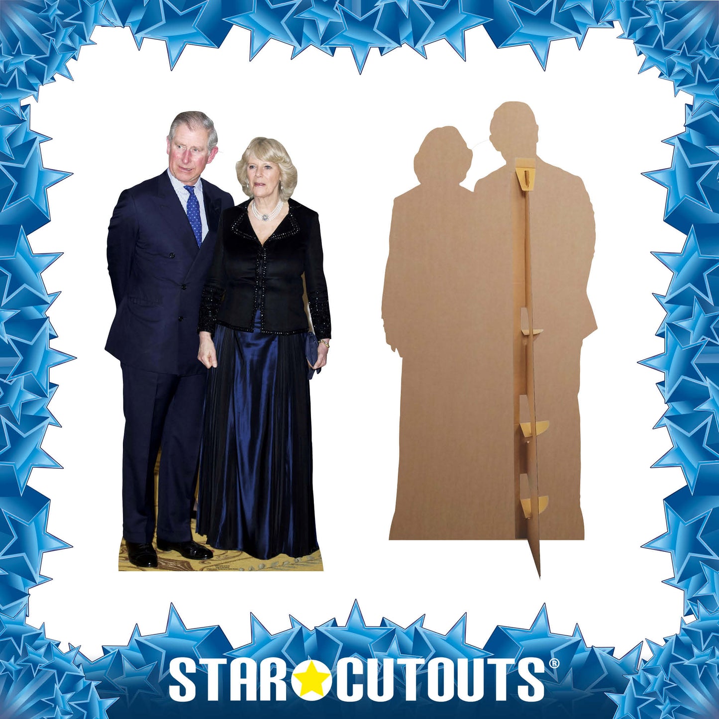 SC448 King Charles and Queen Camilla Cardboard Cut Out Height 166cm