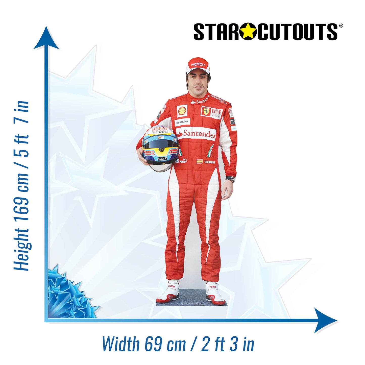 CS449 Fernando Alonso Height 169cm Lifesize Cardboard Cutout