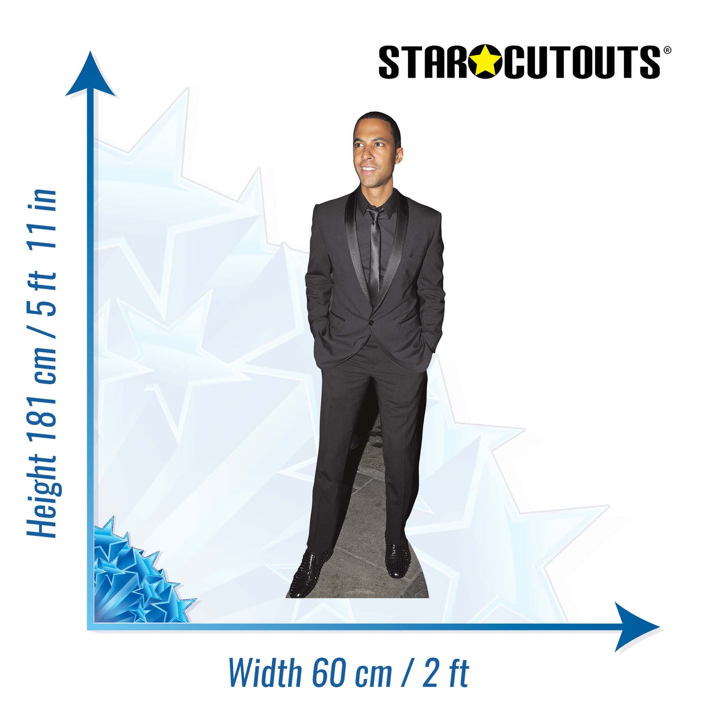 CS451 Marvin Humes JLS Height 181cm Lifesize Cardboard Cutout