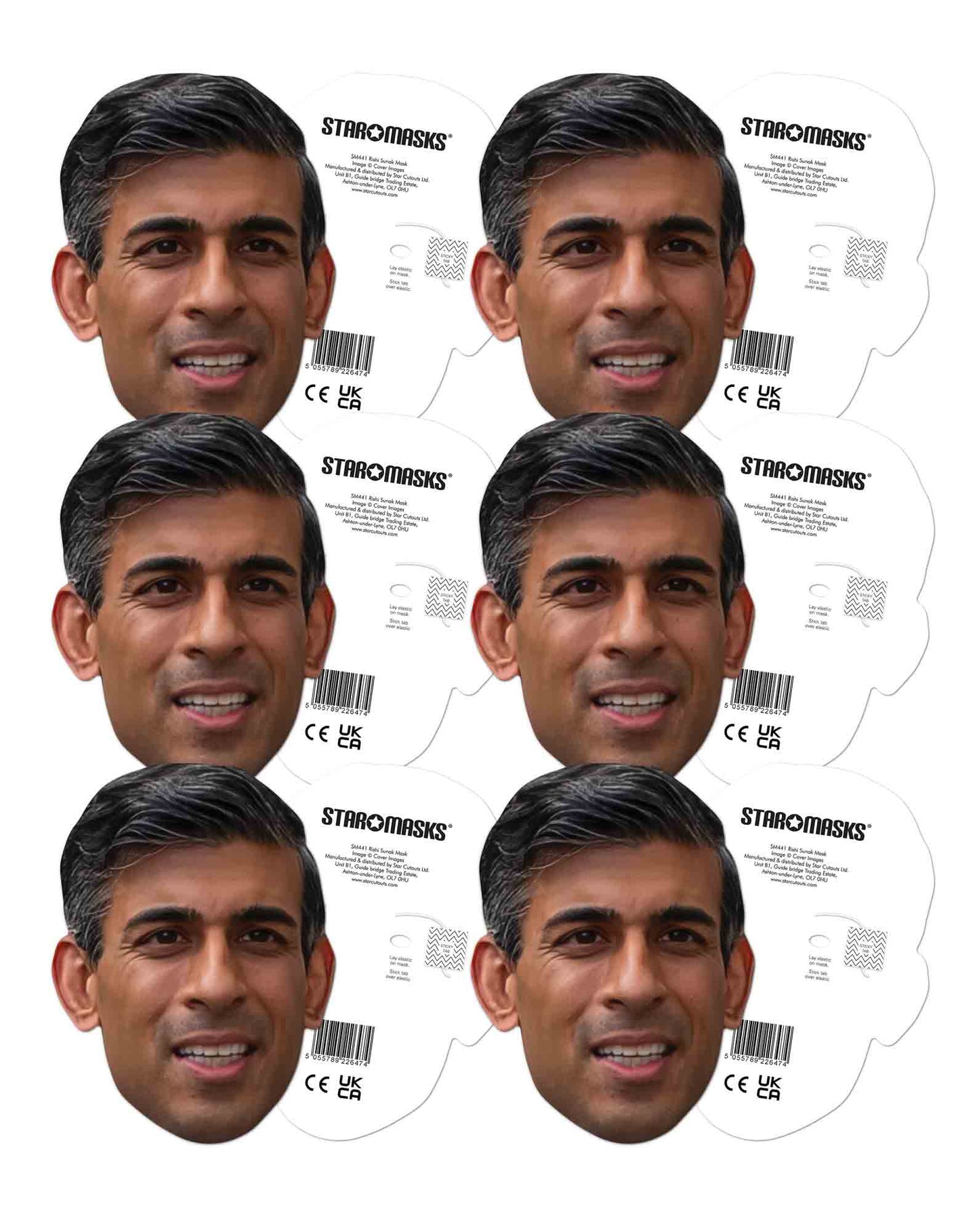 SMP454 Rishi Sunak 6 Pack Masks