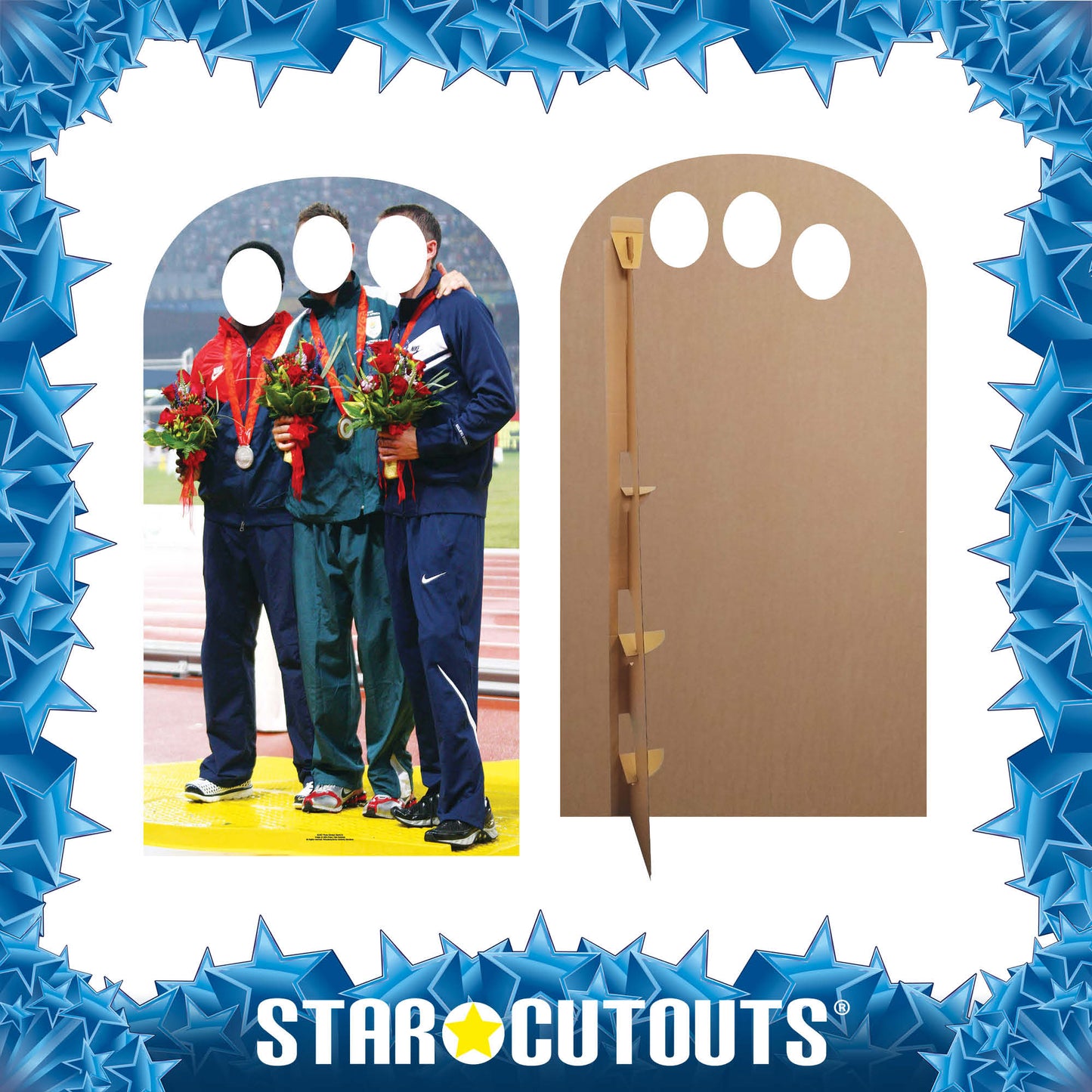 SC457 Athletic Photo Stand-In Cardboard Cut Out Height 175cm