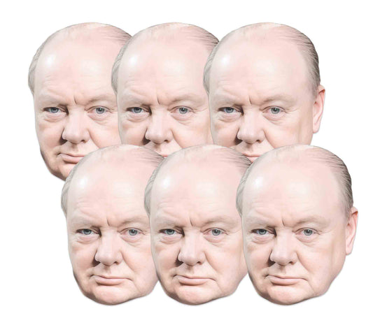 SMP459 Winston Churchill Six Pack Cardboard Face Masks