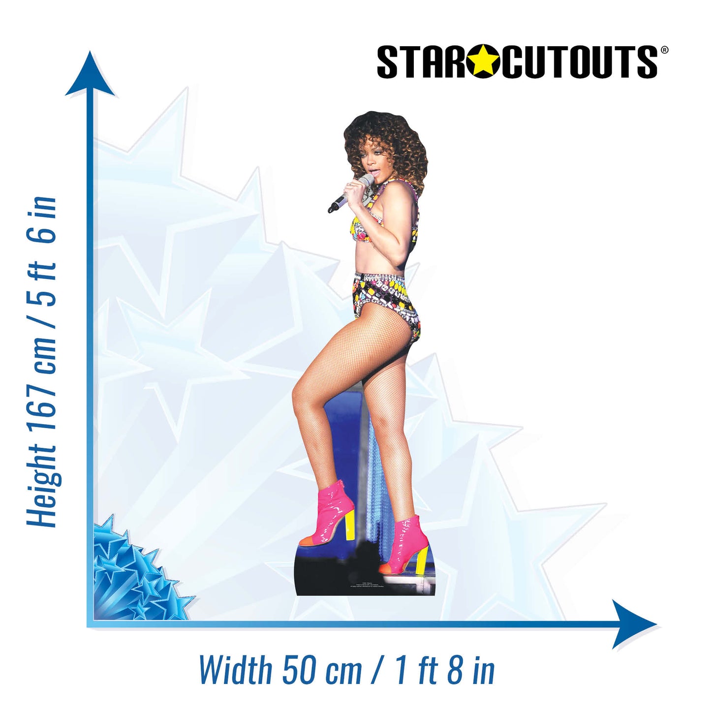 CS462 Rhianna Height 167cm Lifesize Cardboard Cutout