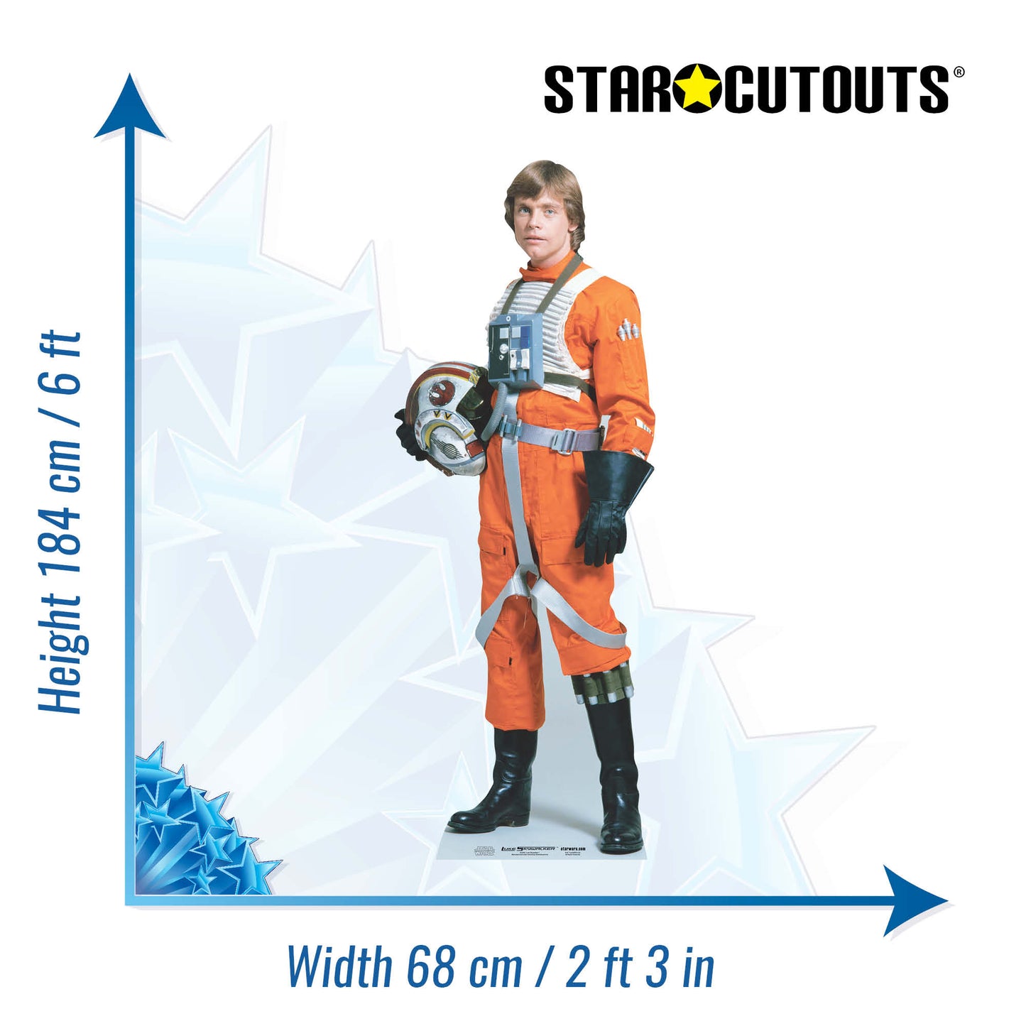 SC483 Luke Skywalker Cardboard Cut Out Height 184cm