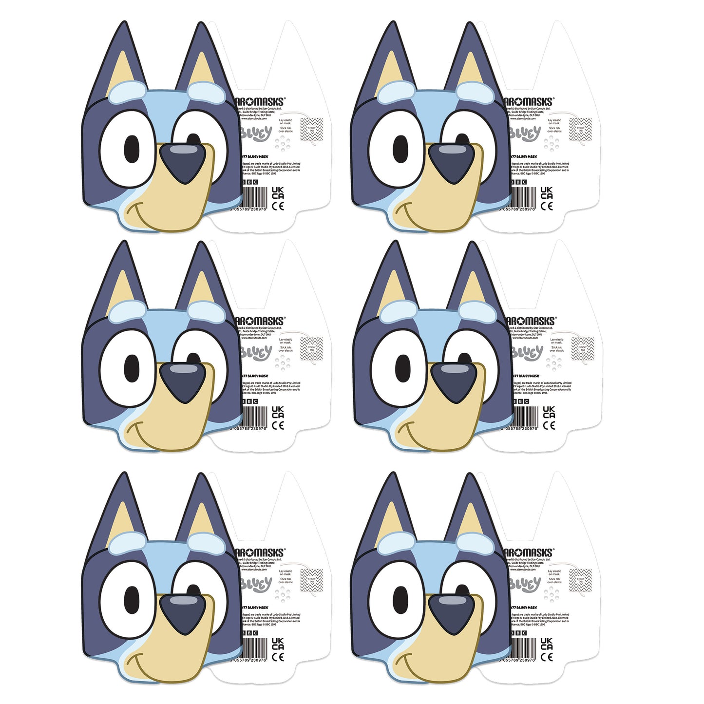 SMP503 Six Pack Masks Bluey - Bluey