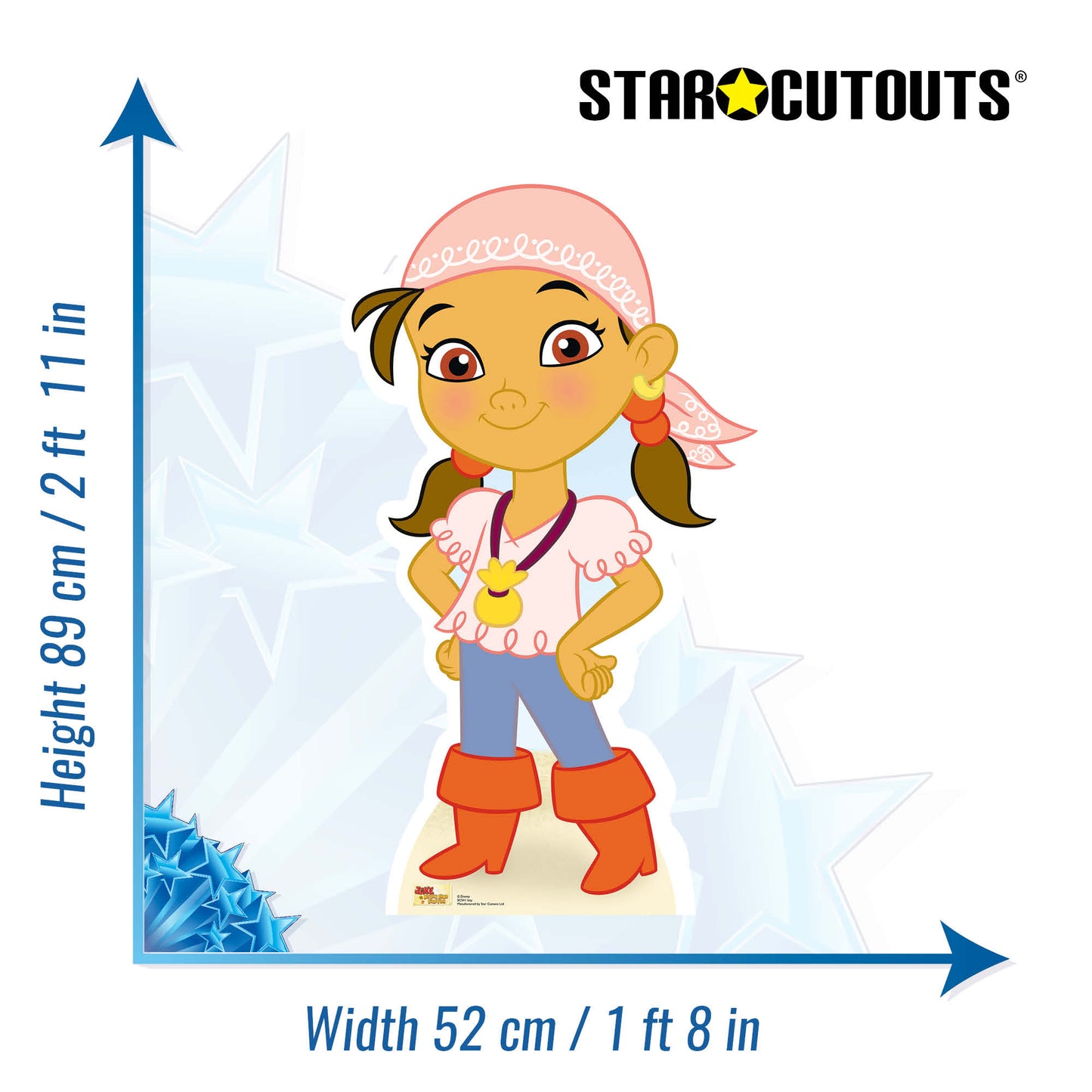 SC541 Izzy - Jake and the Neverland Pirates (Star Mini Cut-out) Cardboard Cut Out Height 89cm