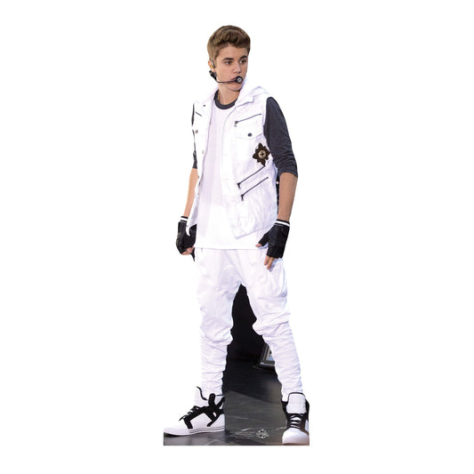 CS543 Justin Beiber - White Tracksuit Height 171cm Lifesize Cardboard Cutout