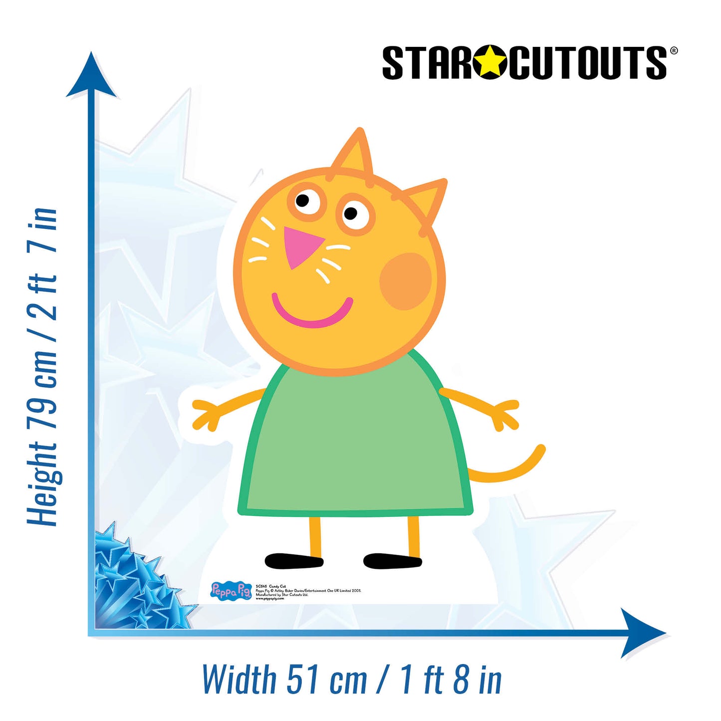 SC545 Candy Cat (Star Mini Cut-out) Cardboard Cut Out Height 79cm