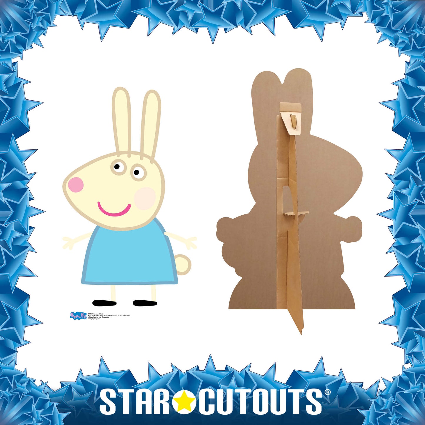 SC549 Rebecca Rabbit (Star Mini Cut-out) Cardboard Cut Out Height 83cm