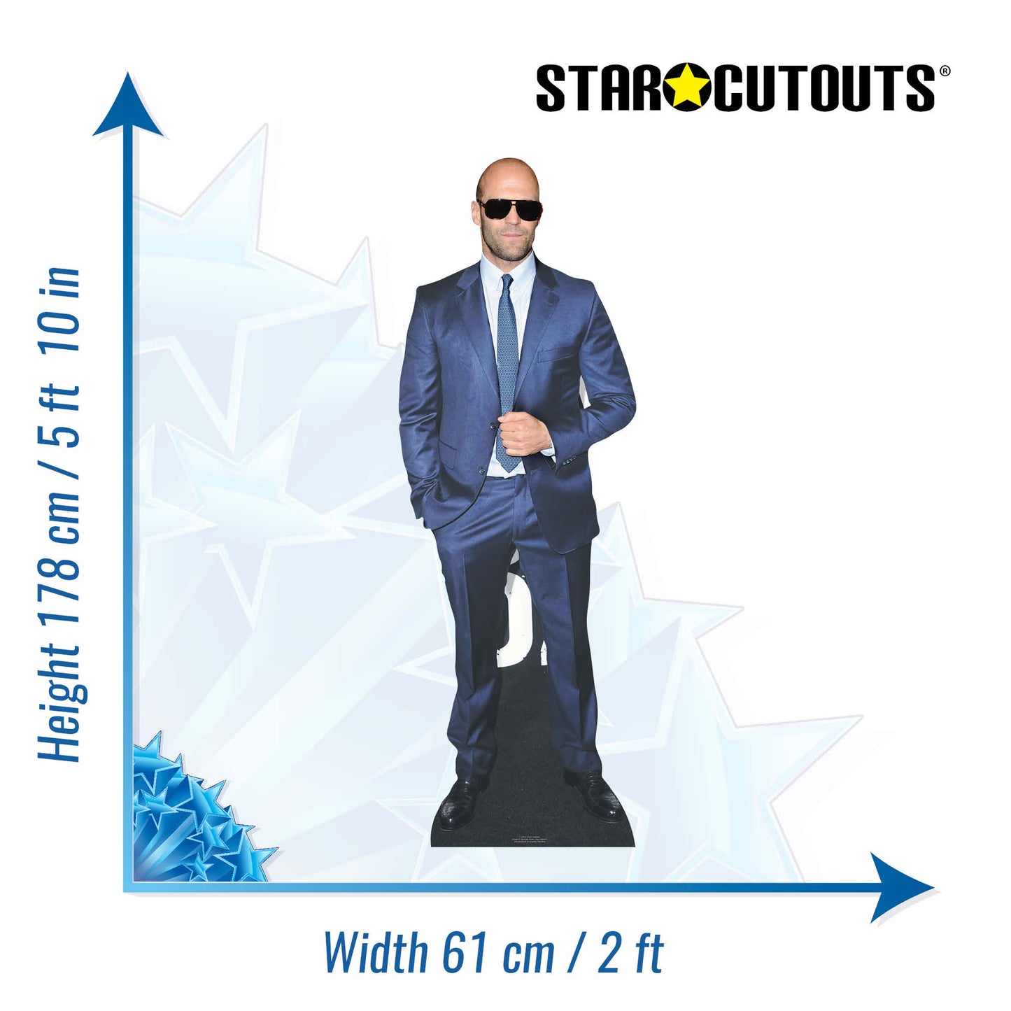 CS553 Jason Statham Height 178cm Lifesize Cardboard Cutout