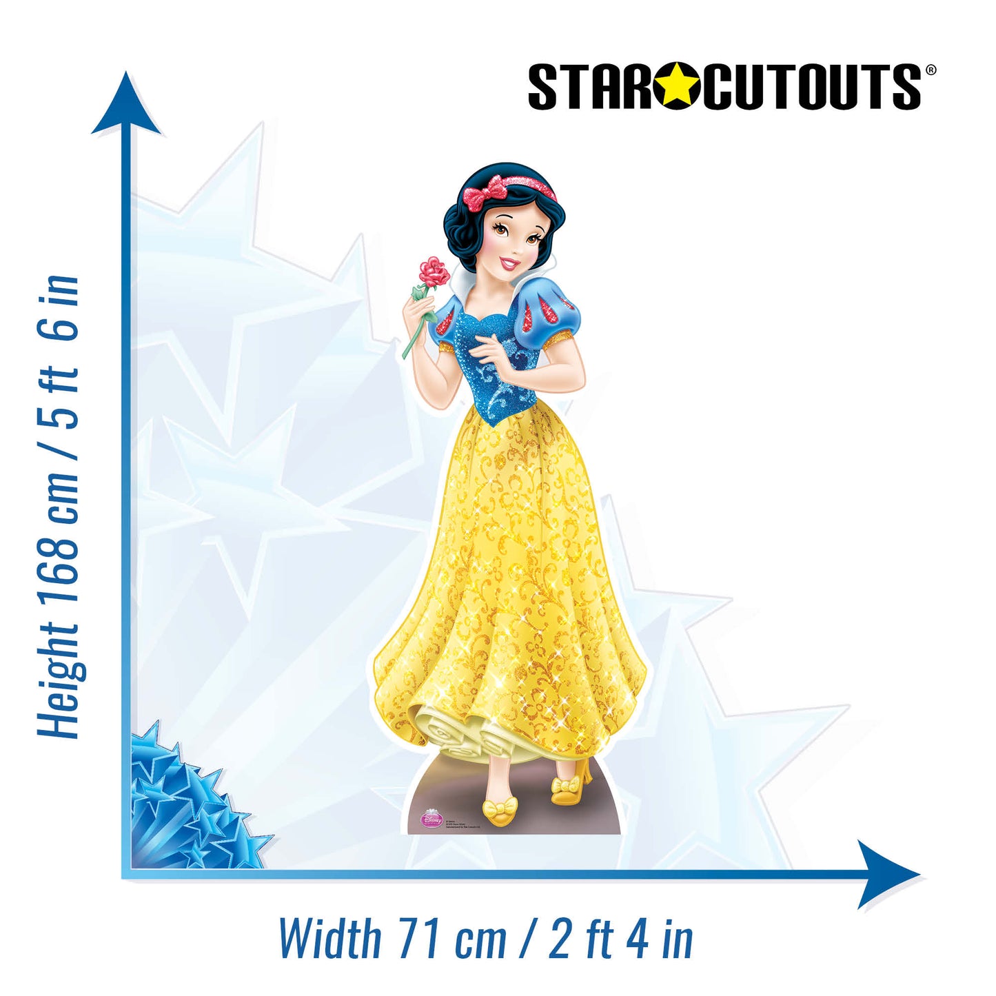 SC555 Snow White Cardboard Cut Out Height 168cm