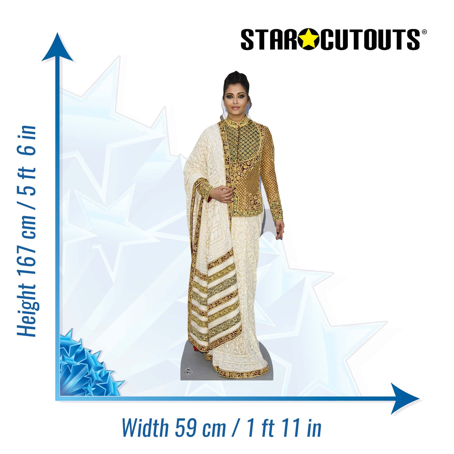 CS584 Aishwarya Rain bachchan Height 167cm Lifesize Cardboard Cutout