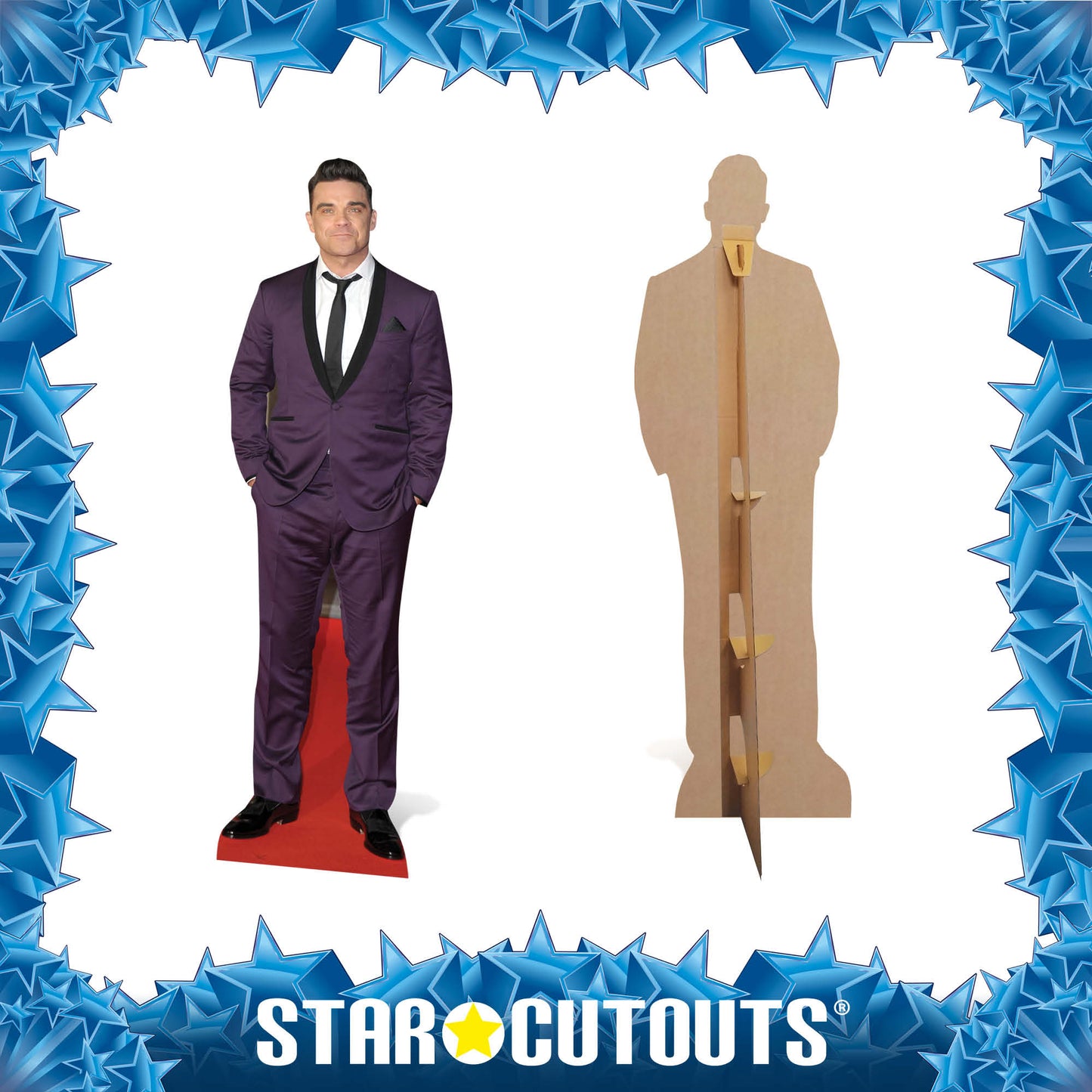 CS589 Robbie Williams - Purple Suit NEW 2013 Height 185cm Lifesize Cardboard Cutout