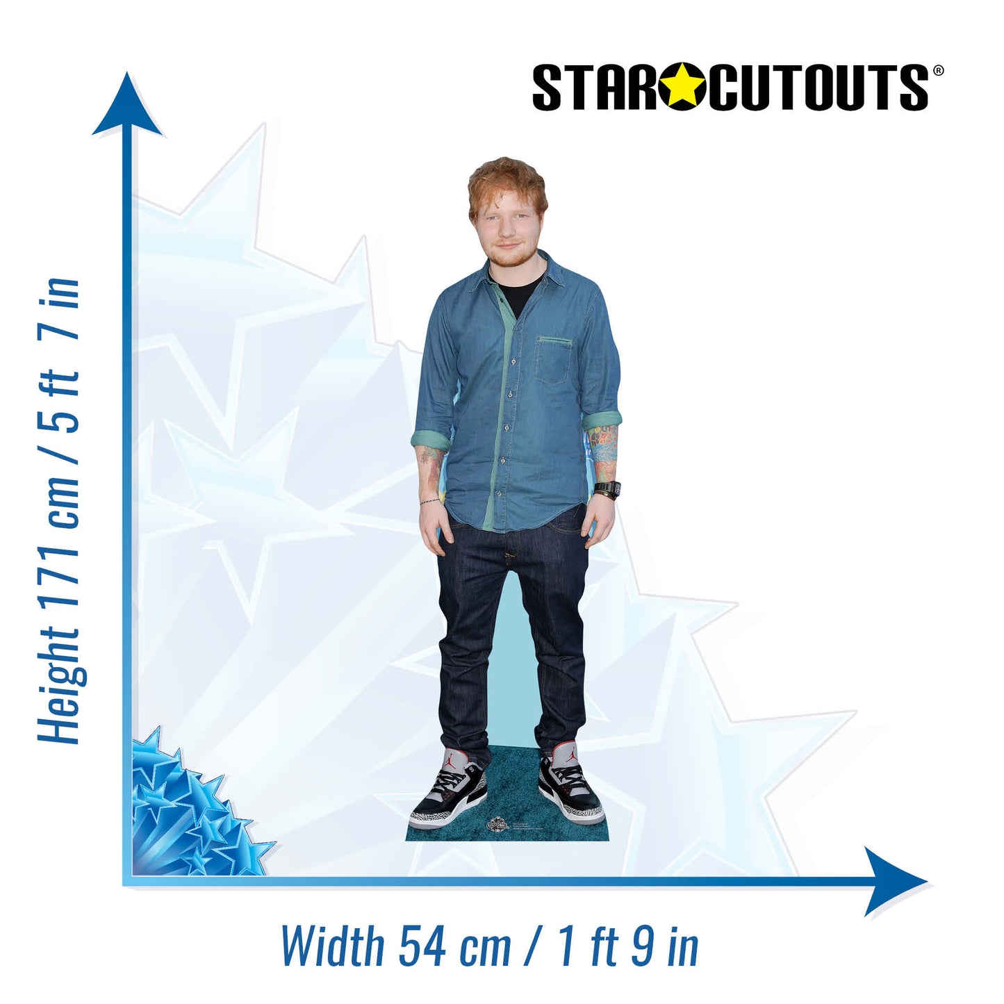 CS595 Ed Sheeran Height 171cm Lifesize Cardboard Cutout