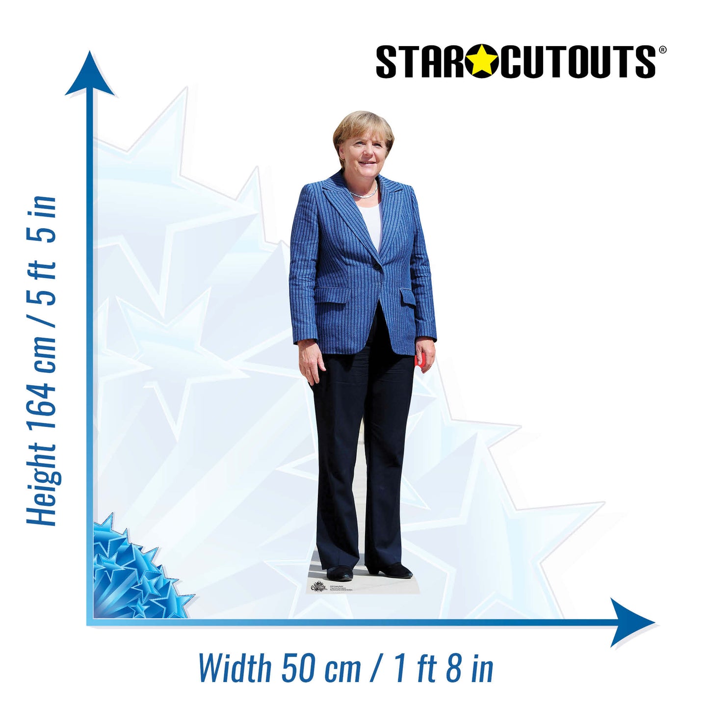 CS597 Angela Merkel Height 164cm Lifesize Cardboard Cutout