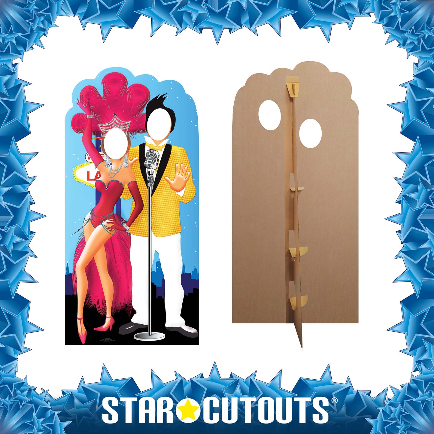 SC597 Vegas Couple Stand-In Cardboard Cut Out Height 195cm