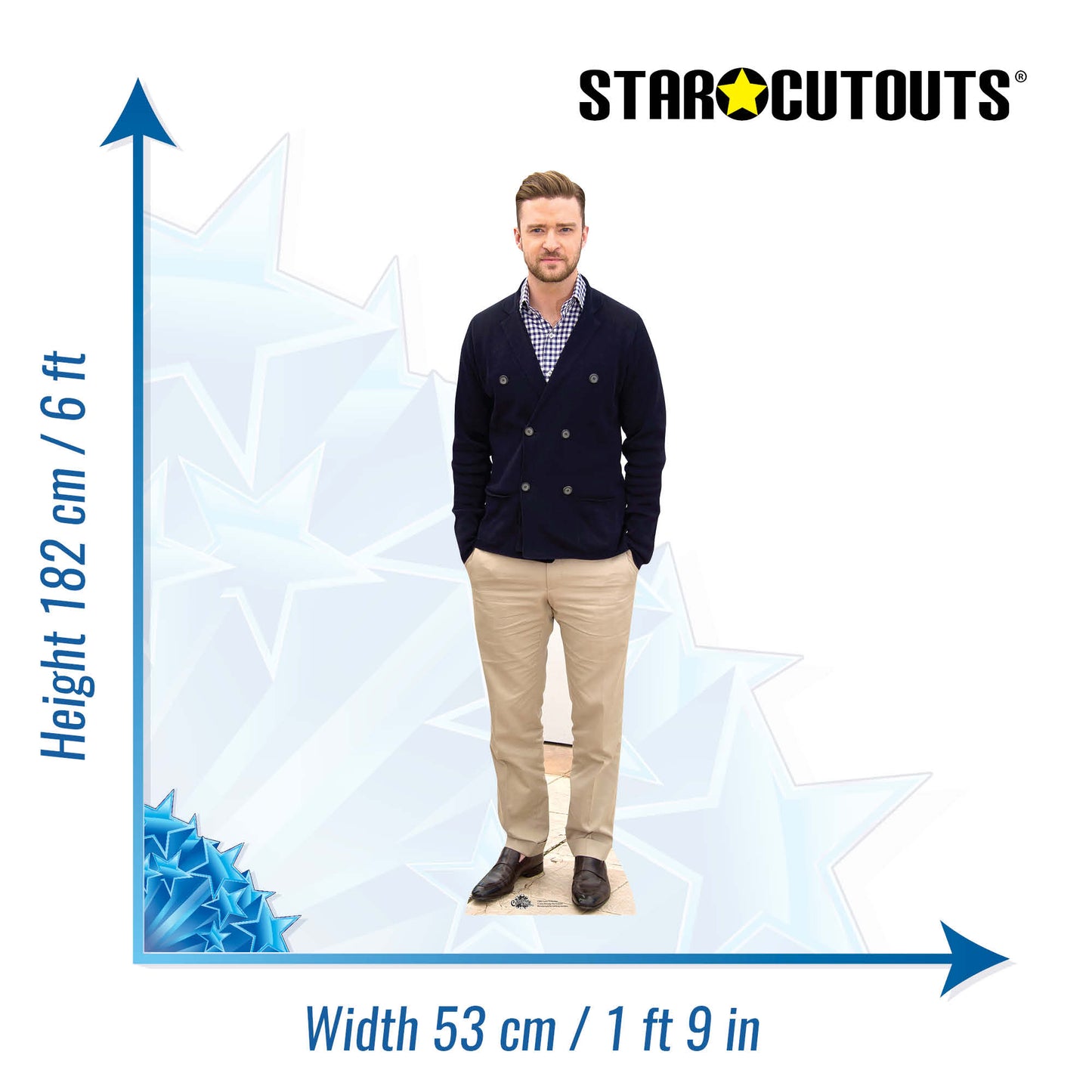 CS607 Justin Timberlake Height 182cm Lifesize Cardboard Cutout