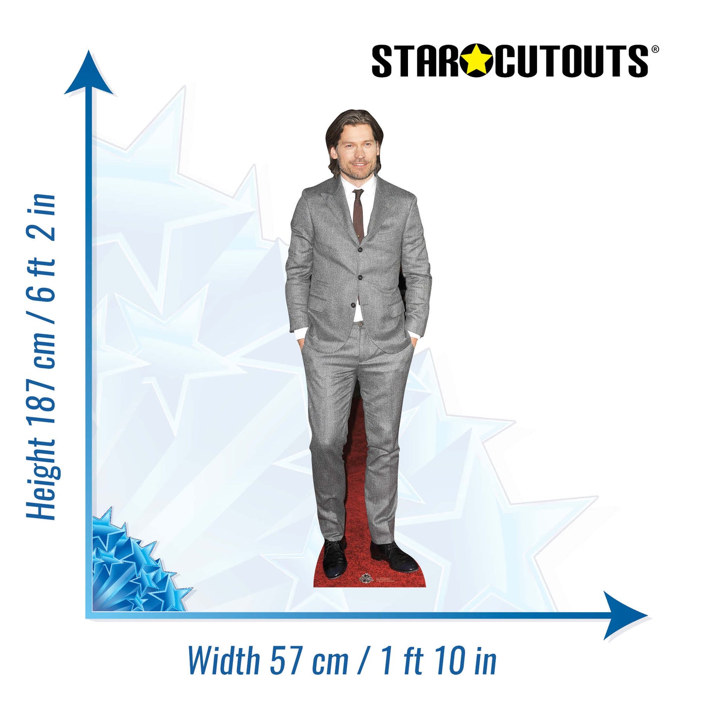 CS611 Nikoloj Coster- Waldan (Game of Thrones) Height 187cm Lifesize Cardboard Cutout