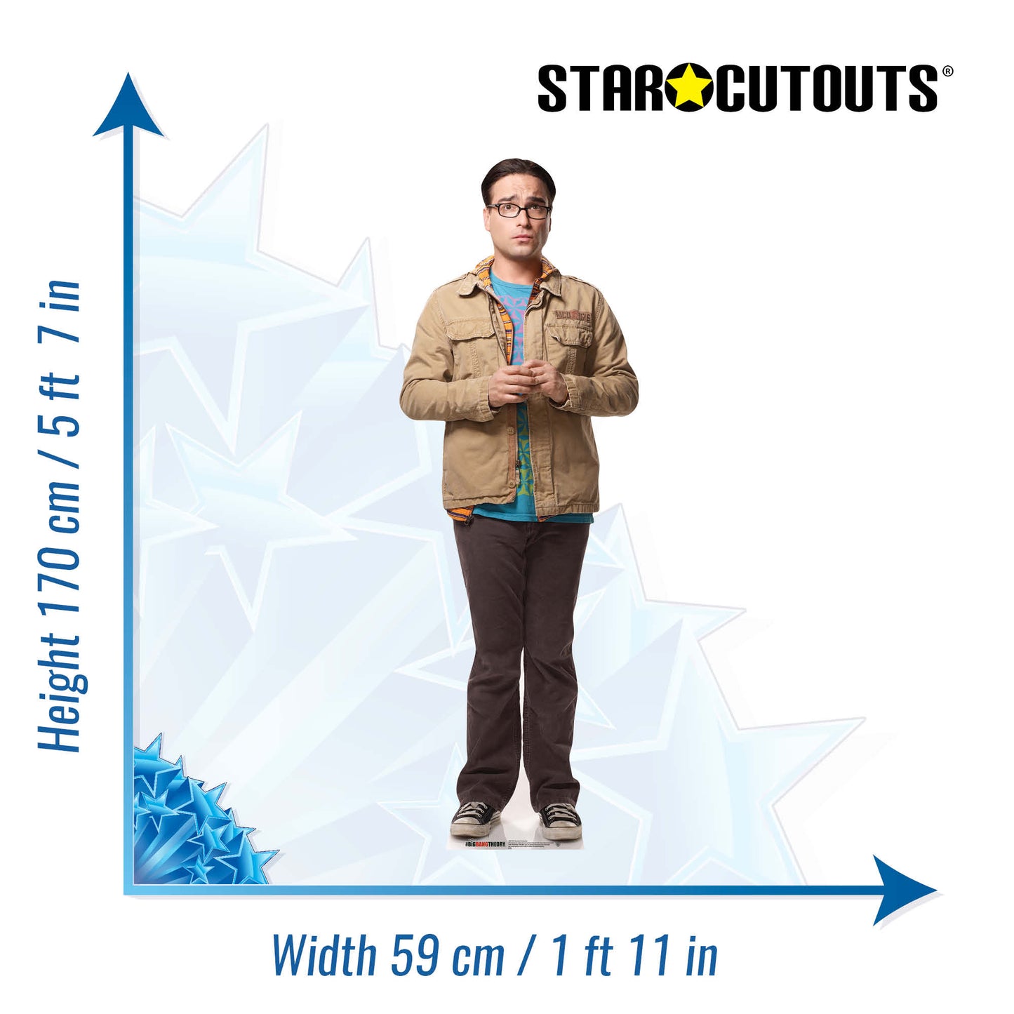 SC619 Dr Leonard Hofstadter The Big Bang Theory Cardboard Cut Out Height 170cm - Star Cutouts