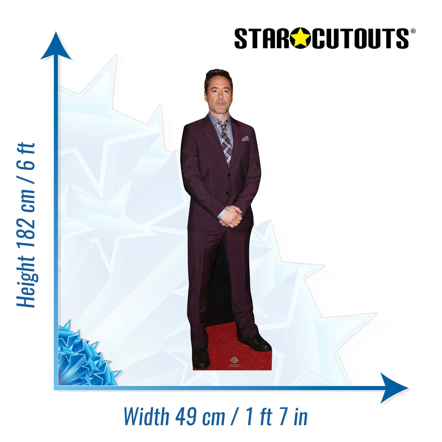 CS626 Robert Downey Jr Height 182cm Lifesize Cardboard Cutout