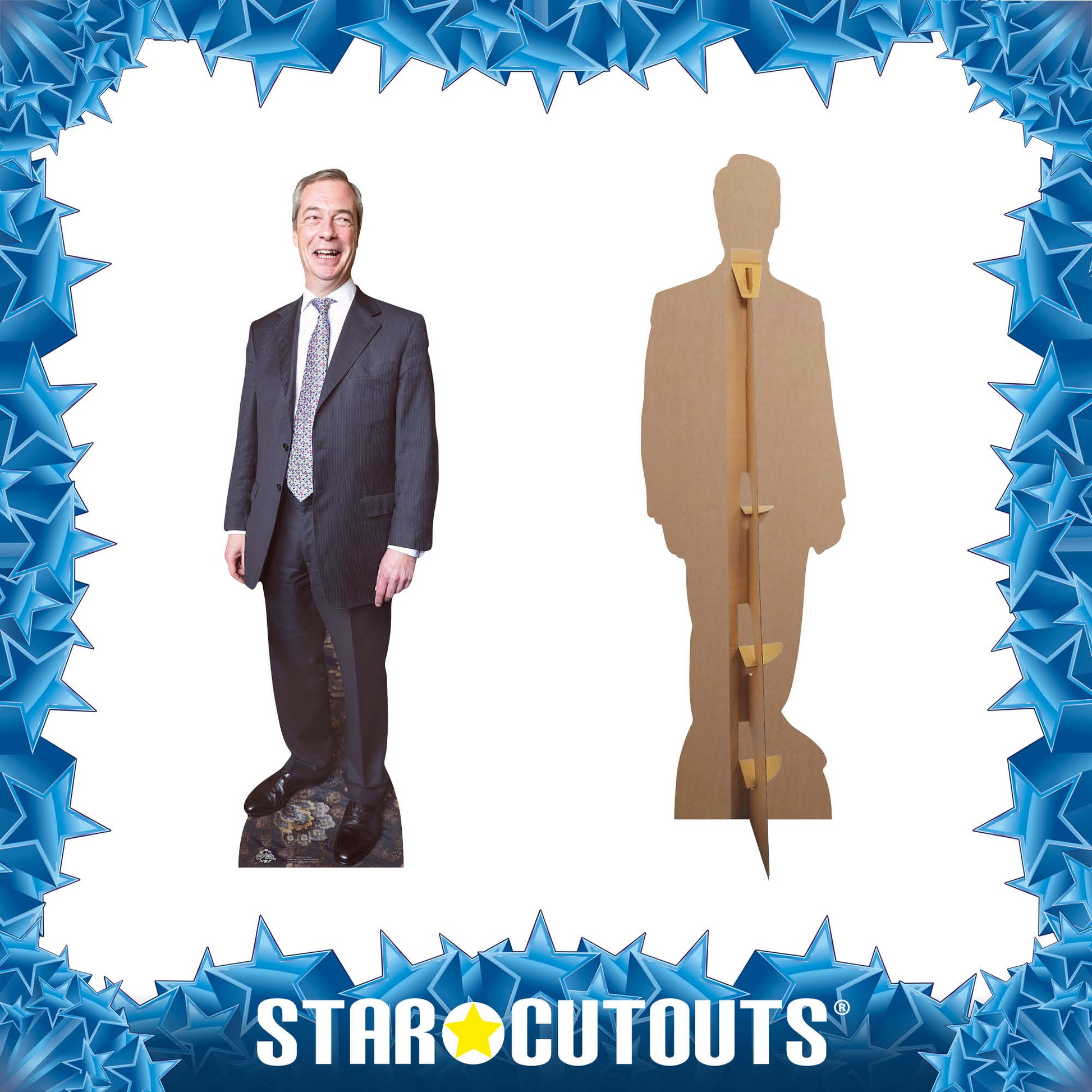 CS629 Nigel Farage Height 181cm Lifesize Cardboard Cutout – Star Cutouts