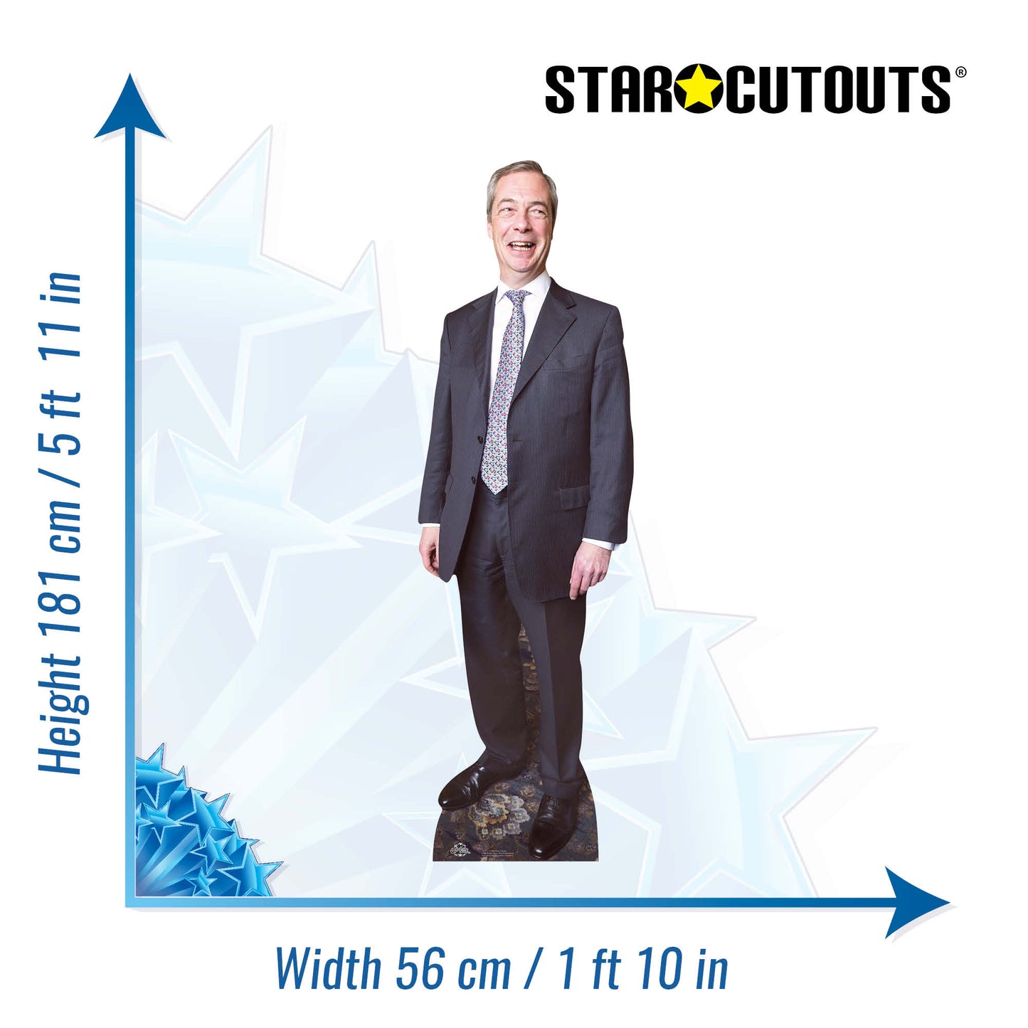 CS629 Nigel Farage Height 181cm Lifesize Cardboard Cutout