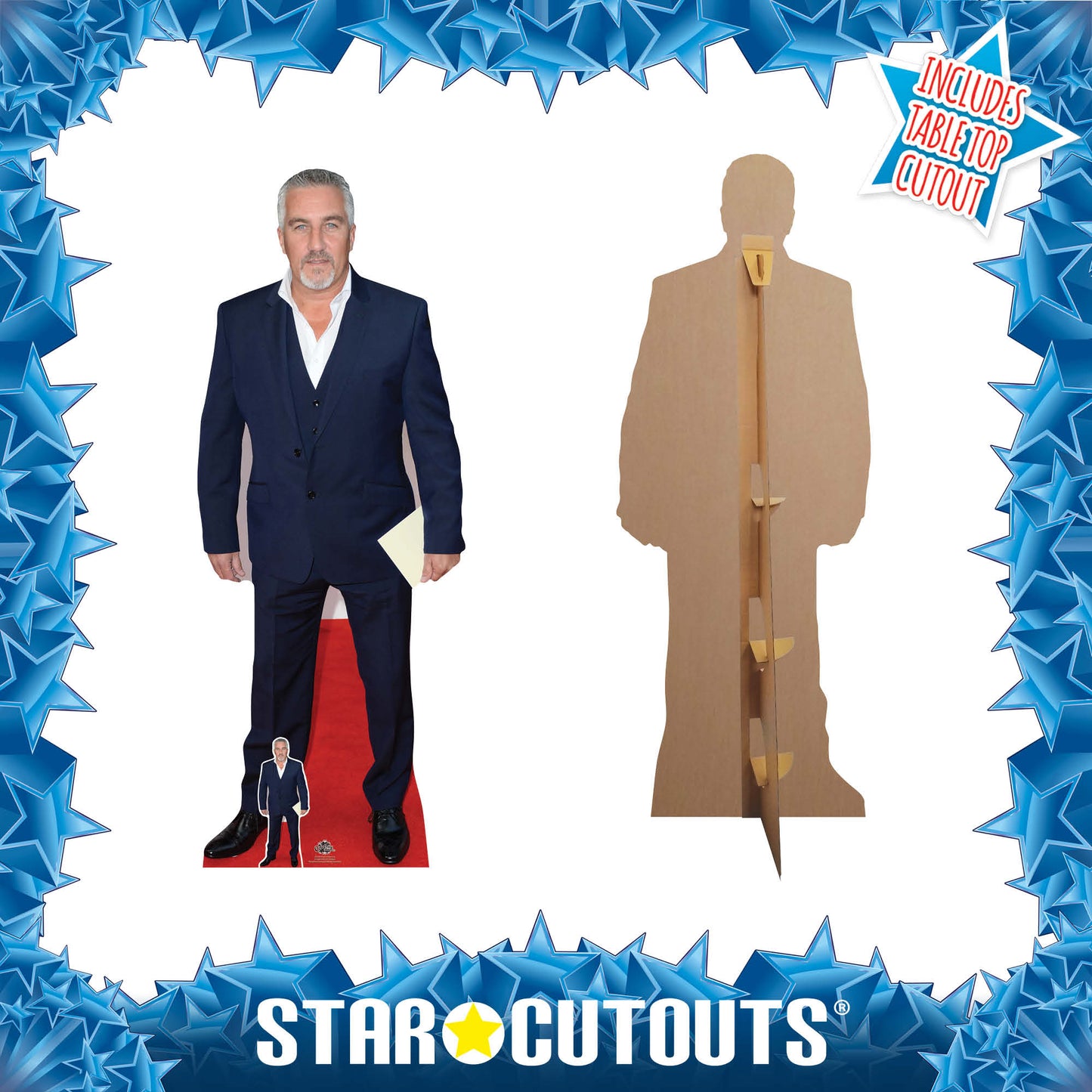 CS644 Paul Hollywood Height 172cm Lifesize Cardboard Cut Out With Mini