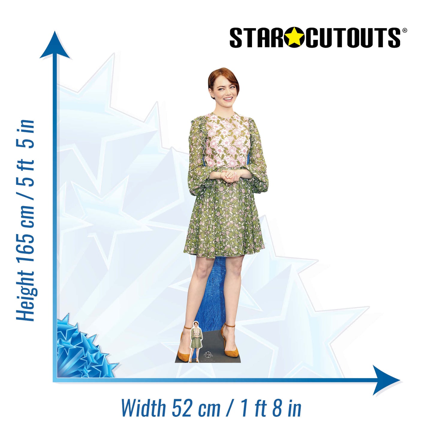 CS660 Emma Stone Height 165cm Lifesize Cardboard Cut Out With Mini