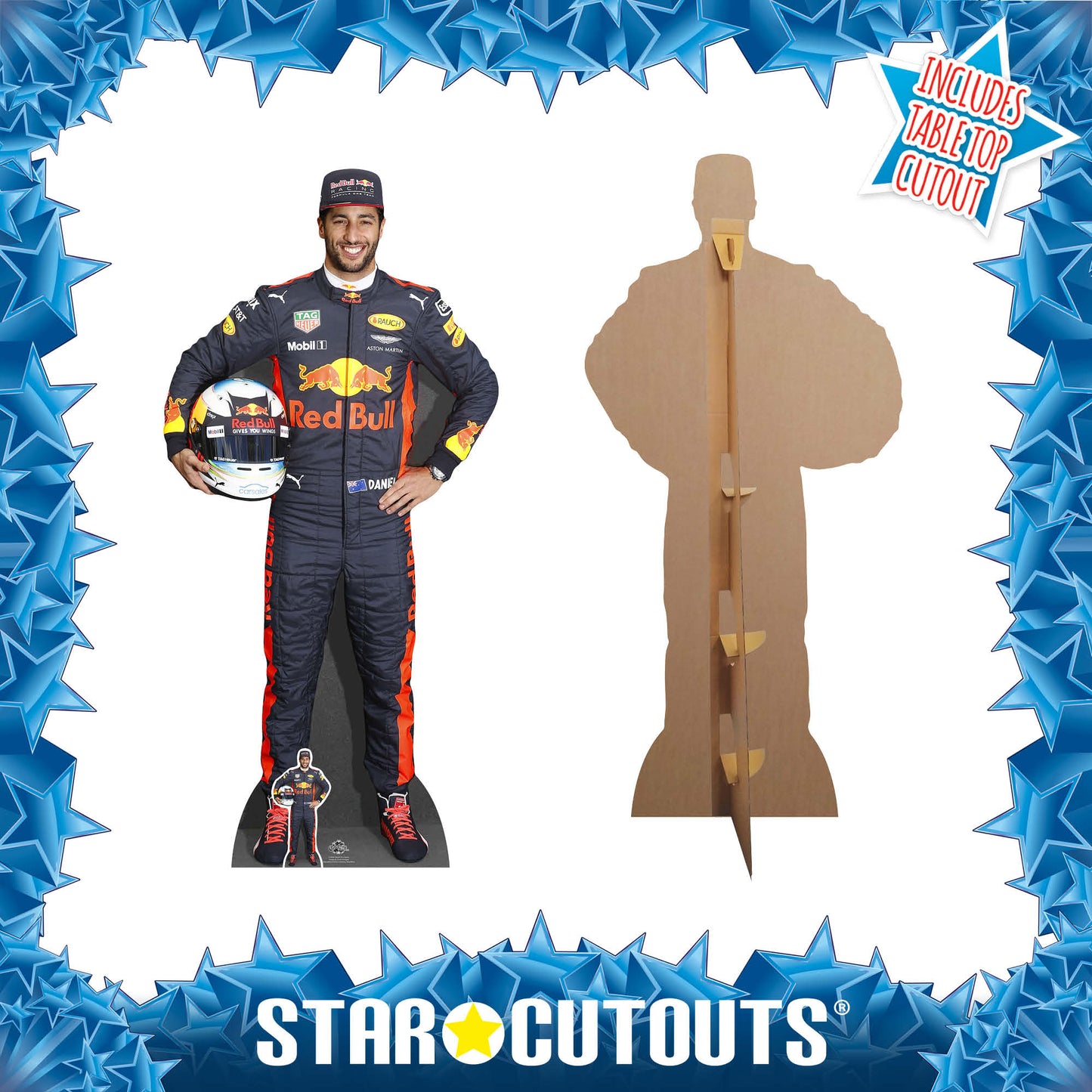 CS664 Daniel Ricciardo Height 178cm Lifesize Cardboard Cut Out With Mini