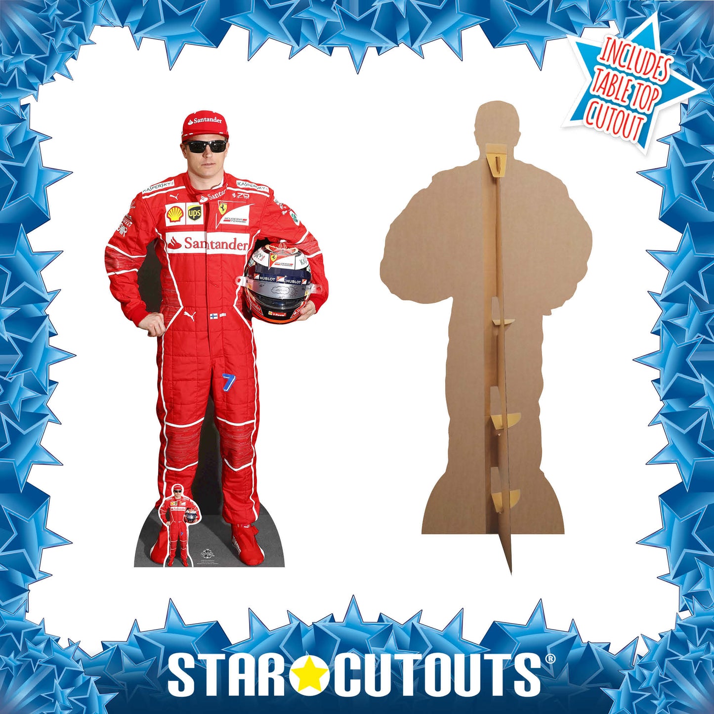 CS665 Kimi Räikkönen Height 174cm Lifesize Cardboard Cut Out With Mini