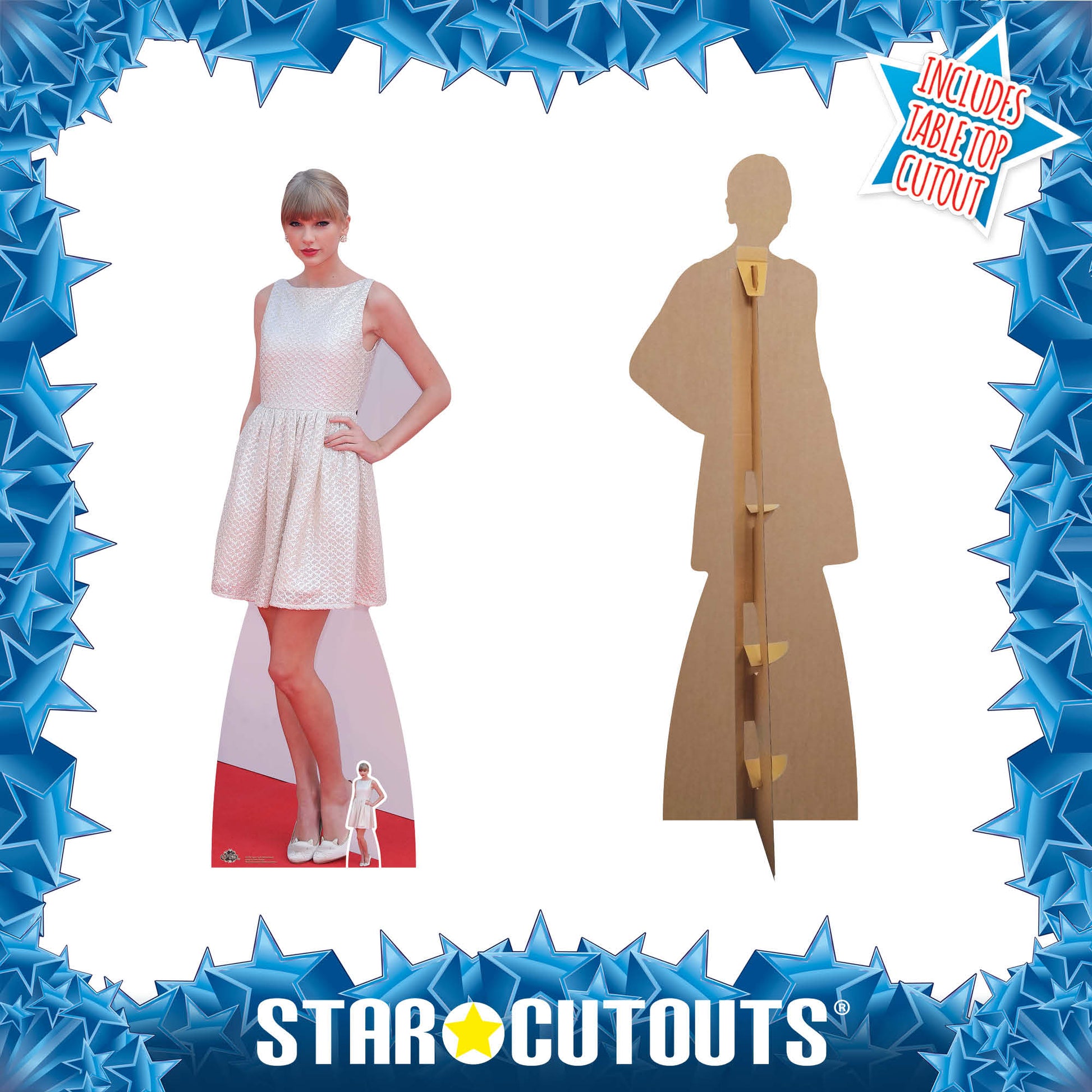 CS670 Taylor Swift (White Dress) Height 182cm Lifesize Cardboard Cut O –  Star Cutouts