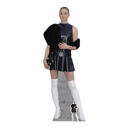 CS677 Sophie Turner Height 178cm Lifesize Cardboard Cut Out With Mini