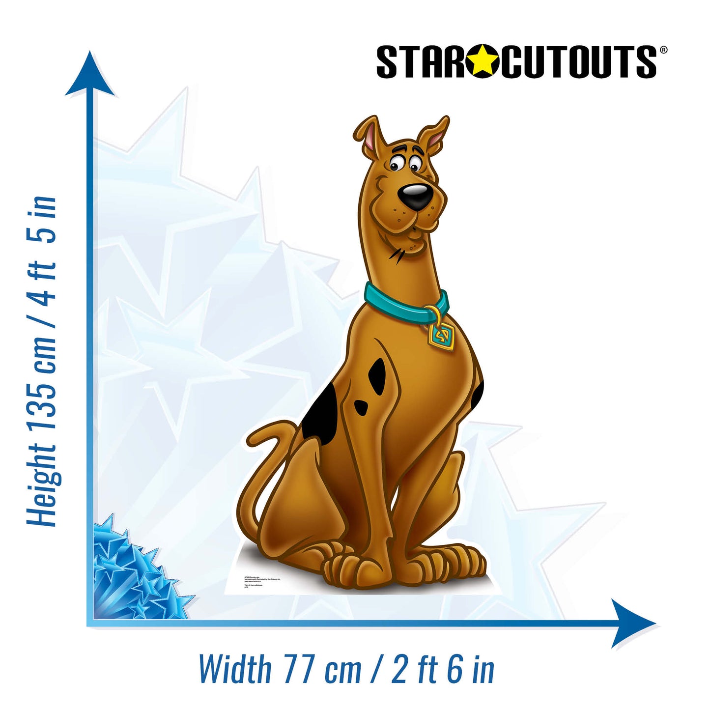 SC683 Scooby Doo Cardboard Cut Out Height 135cm