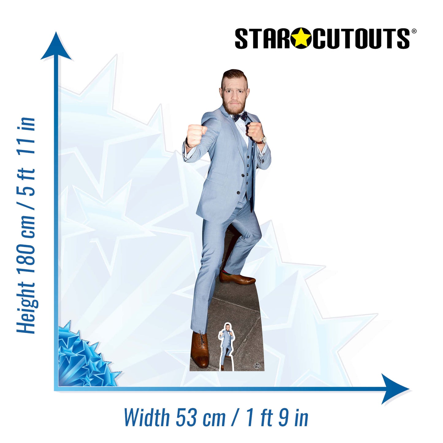 CS685 Conor McGregor Fighting Champion Height 180cm Lifesize Cardboard Cut Out With Mini